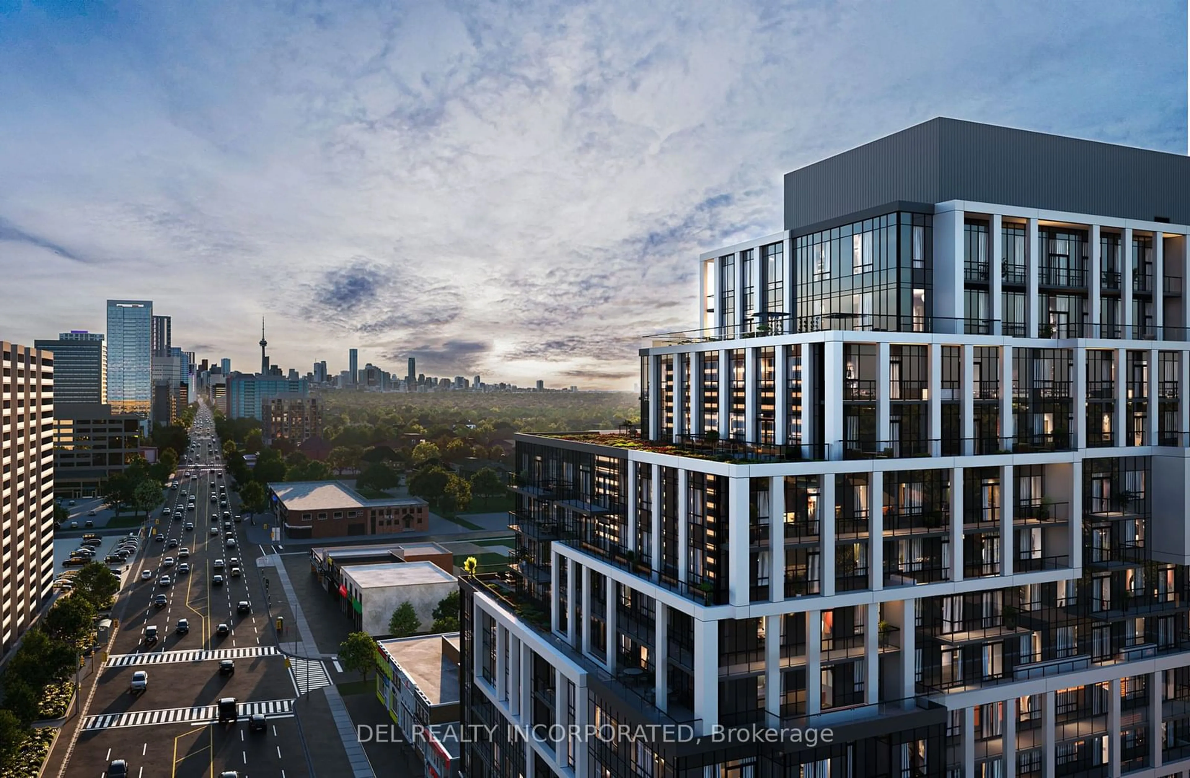 A pic from exterior of the house or condo, the view of city buildings for 1 Homewood Ave #421, Toronto Ontario A1A 1A1