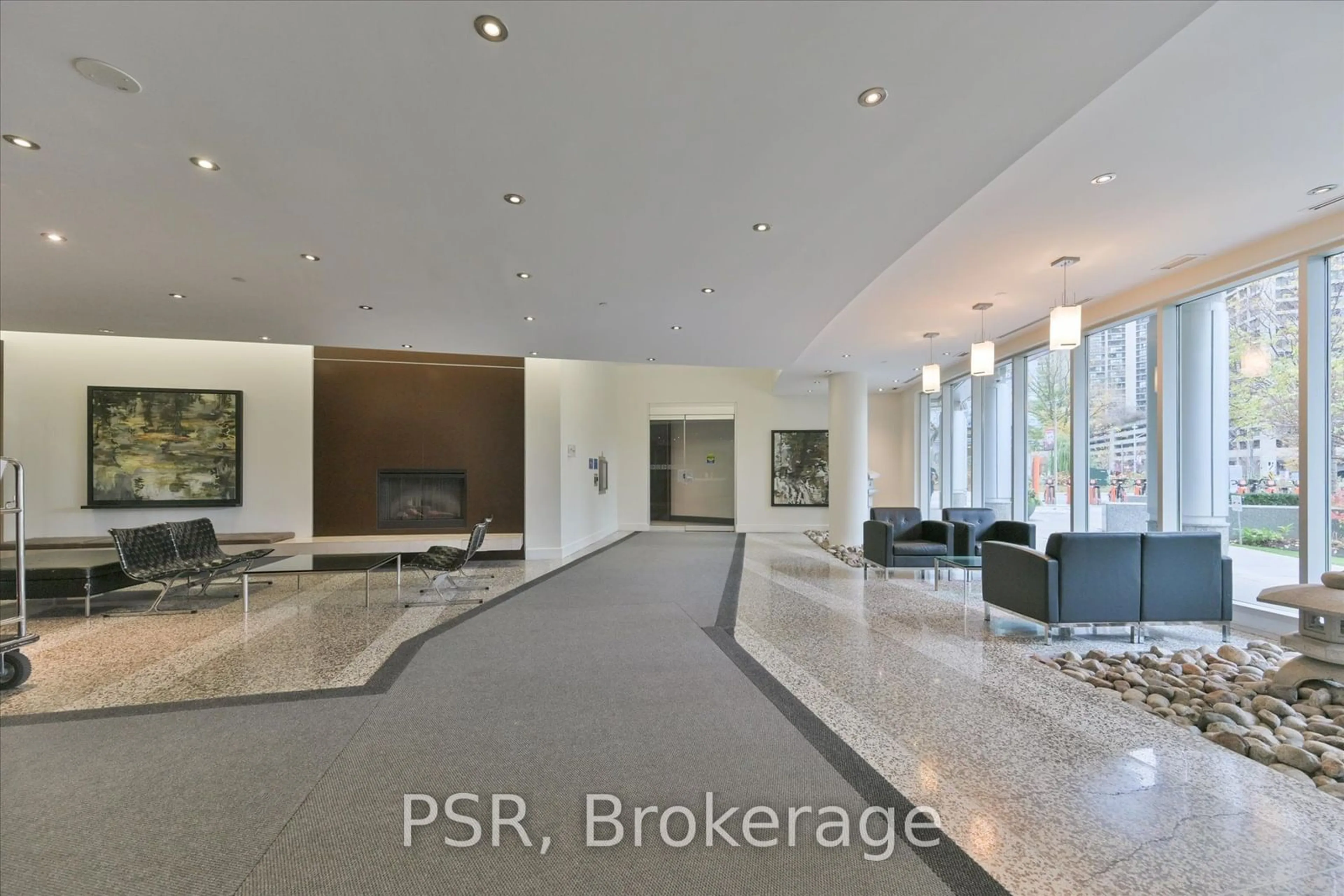 Indoor lobby, cement floor for 8 York St #1102, Toronto Ontario M5J 2Y2