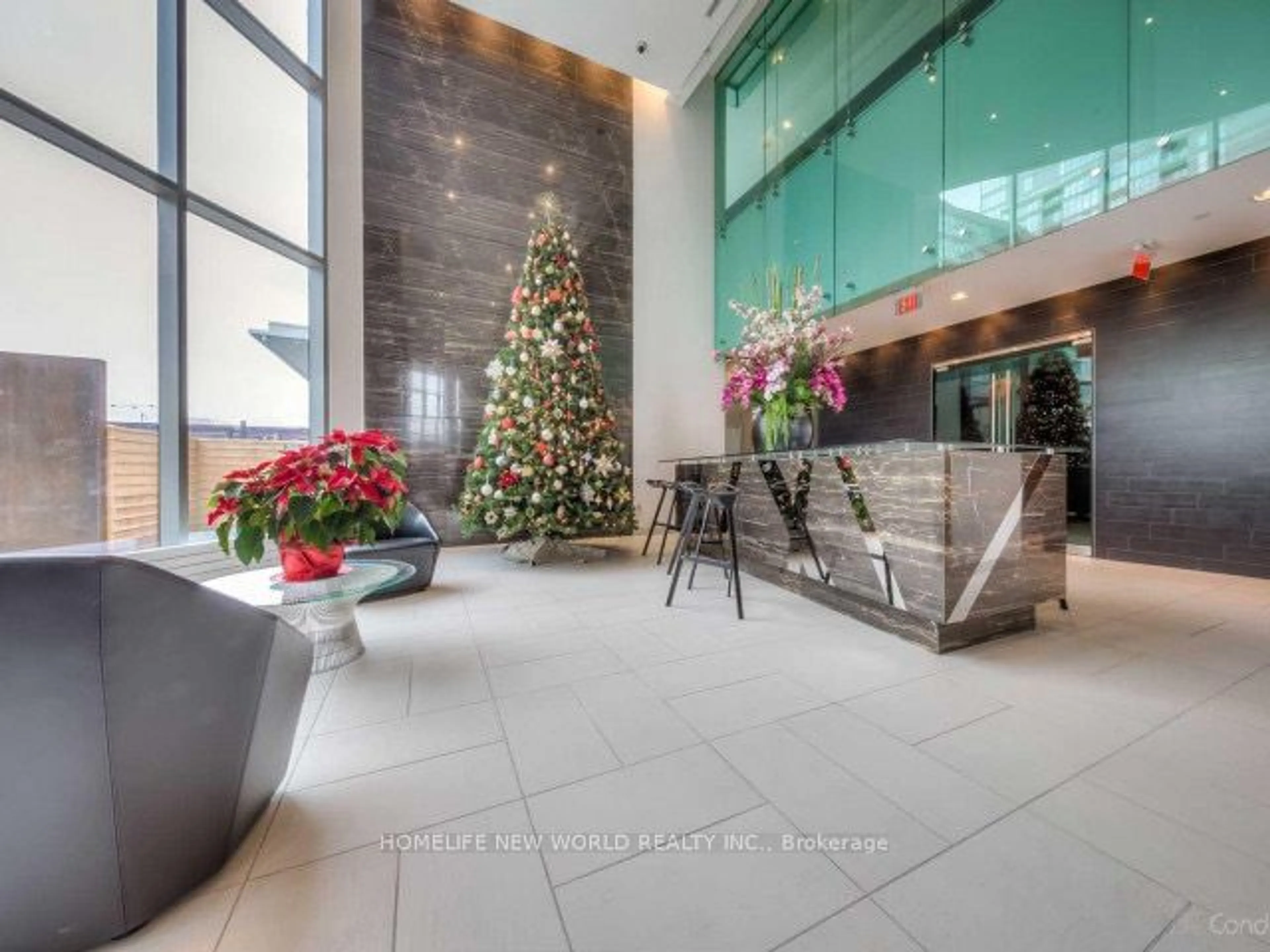 Indoor lobby, ceramic floors for 151 Dan Leckie Way #847, Toronto Ontario M5V 4B2