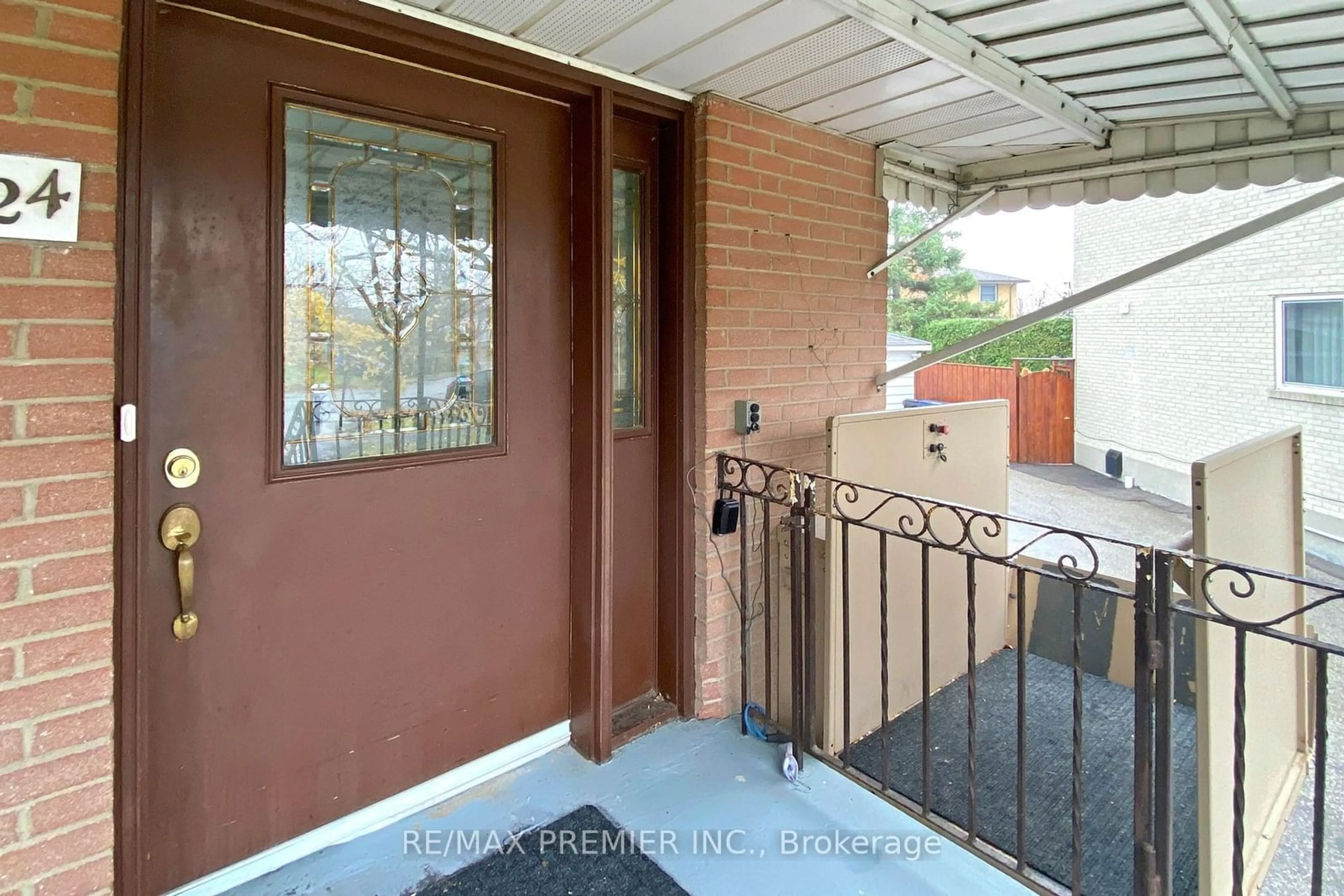 Balcony in the apartment, the fenced backyard for 24 Dunboyne Crt, Toronto Ontario M2R 2B7