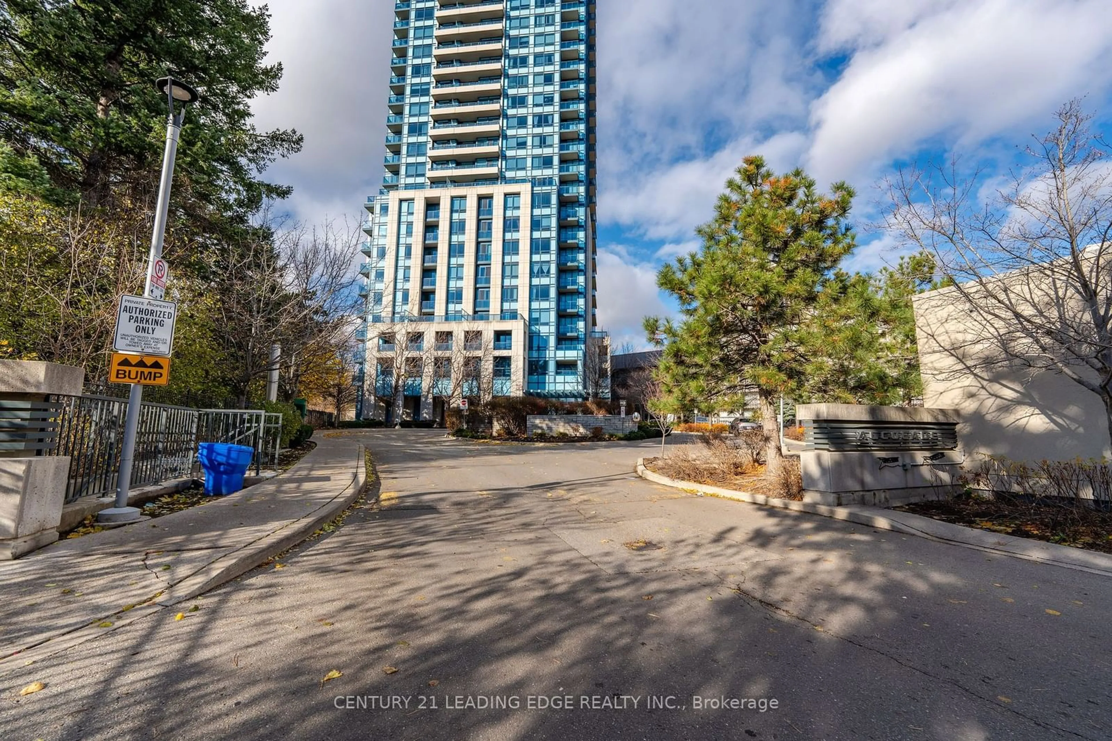 A pic from exterior of the house or condo, the street view for 181 Wynford Dr #705, Toronto Ontario M3C 0C6