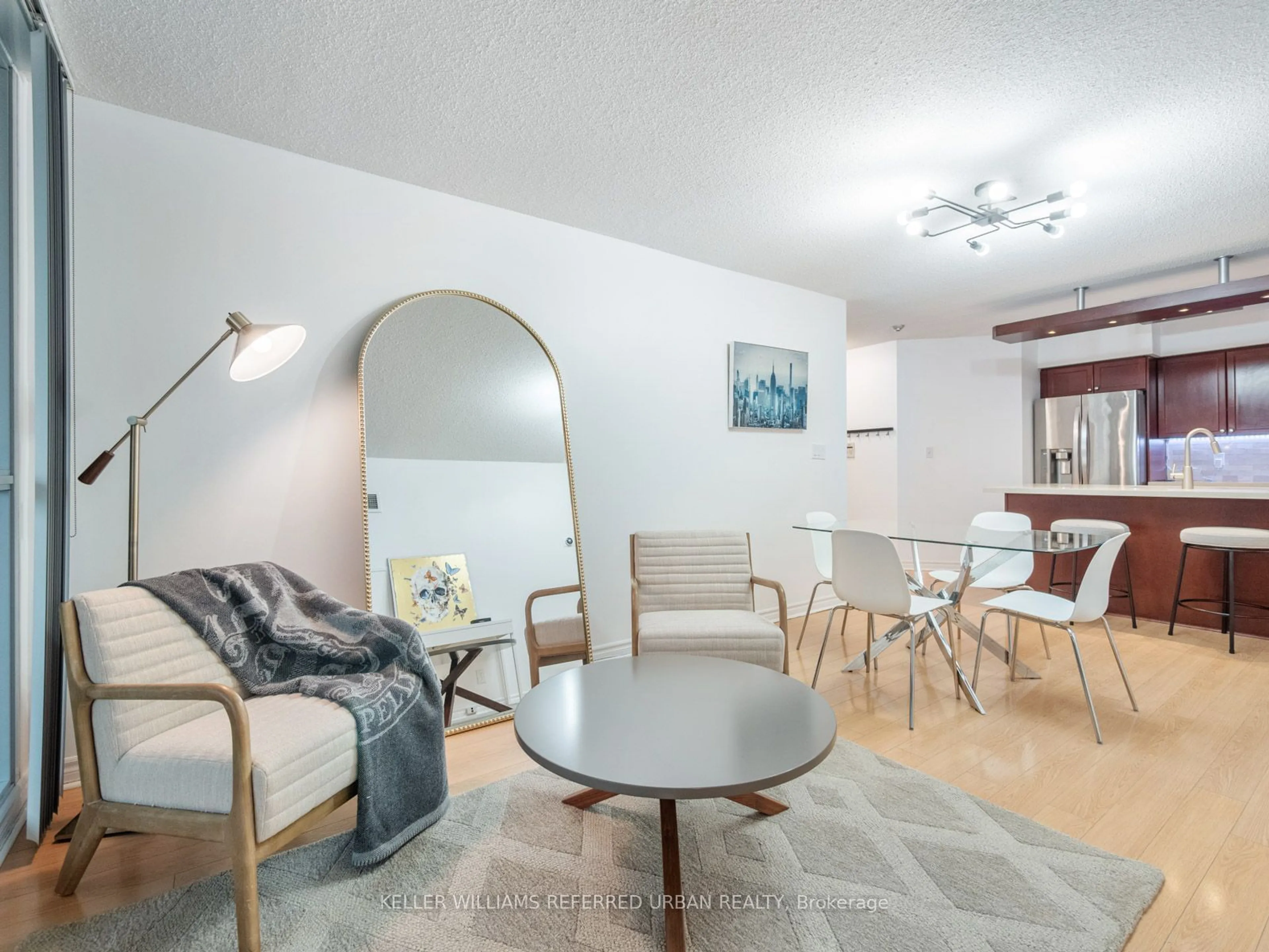 Living room, wood floors for 18 Spring Garden Ave #3001, Toronto Ontario M2N 7M2