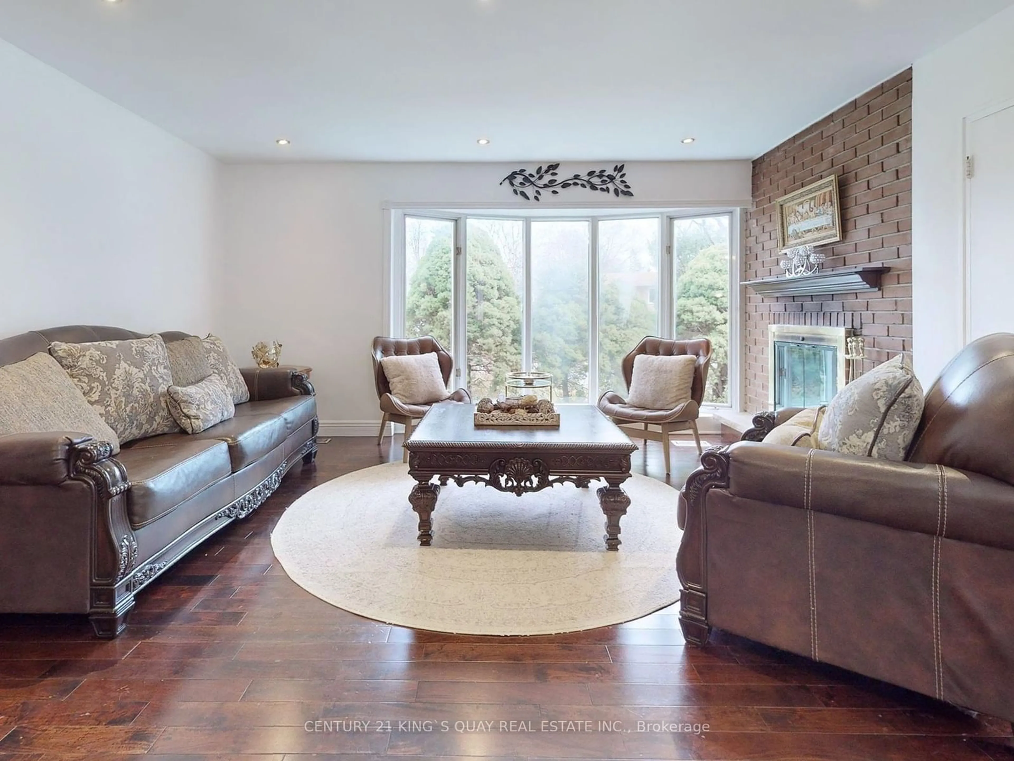 Living room, wood floors for 22 Overton Cres, Toronto Ontario M3B 2V2