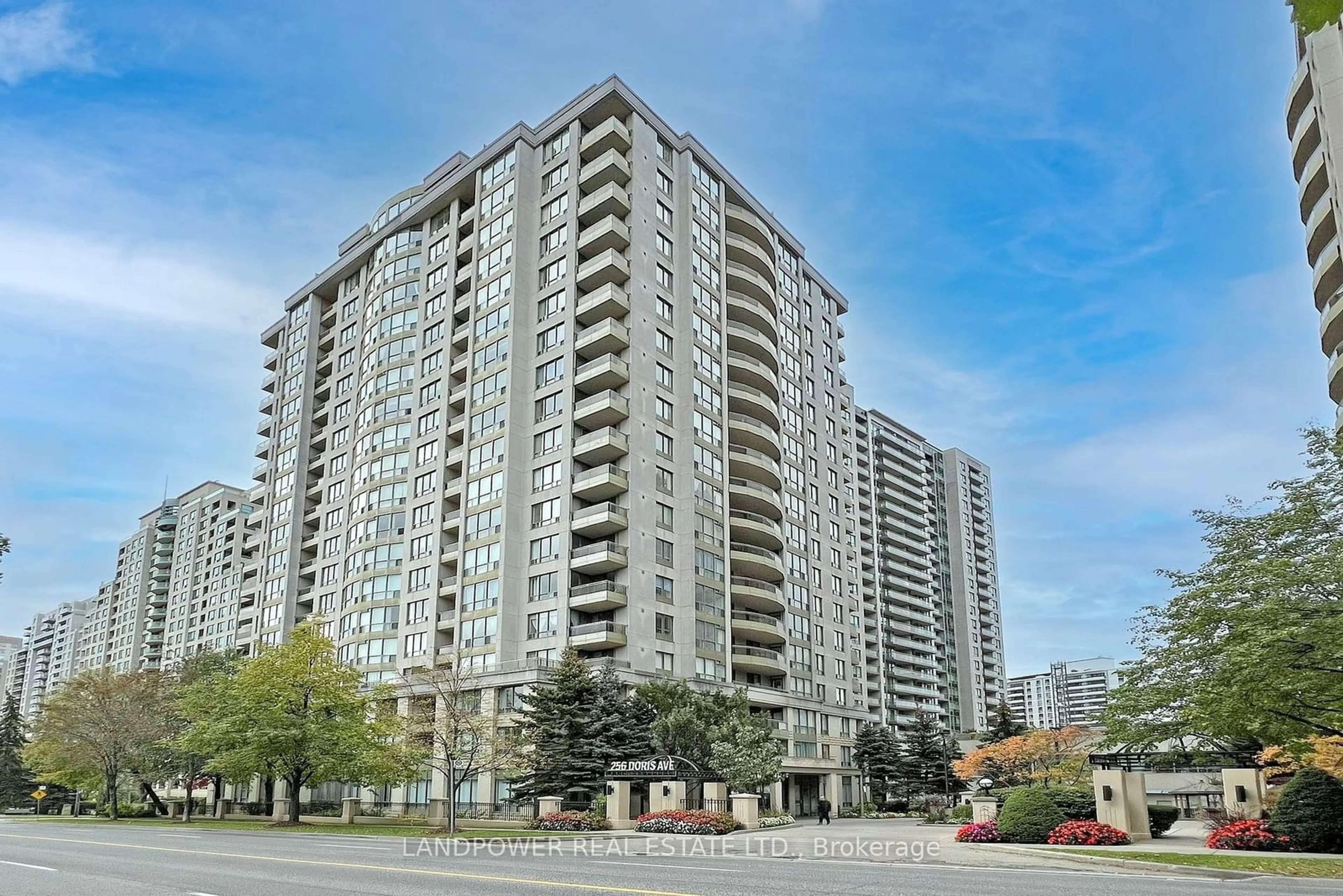 A pic from exterior of the house or condo, the front or back of building for 256 Doris Ave #803, Toronto Ontario M2N 6X8