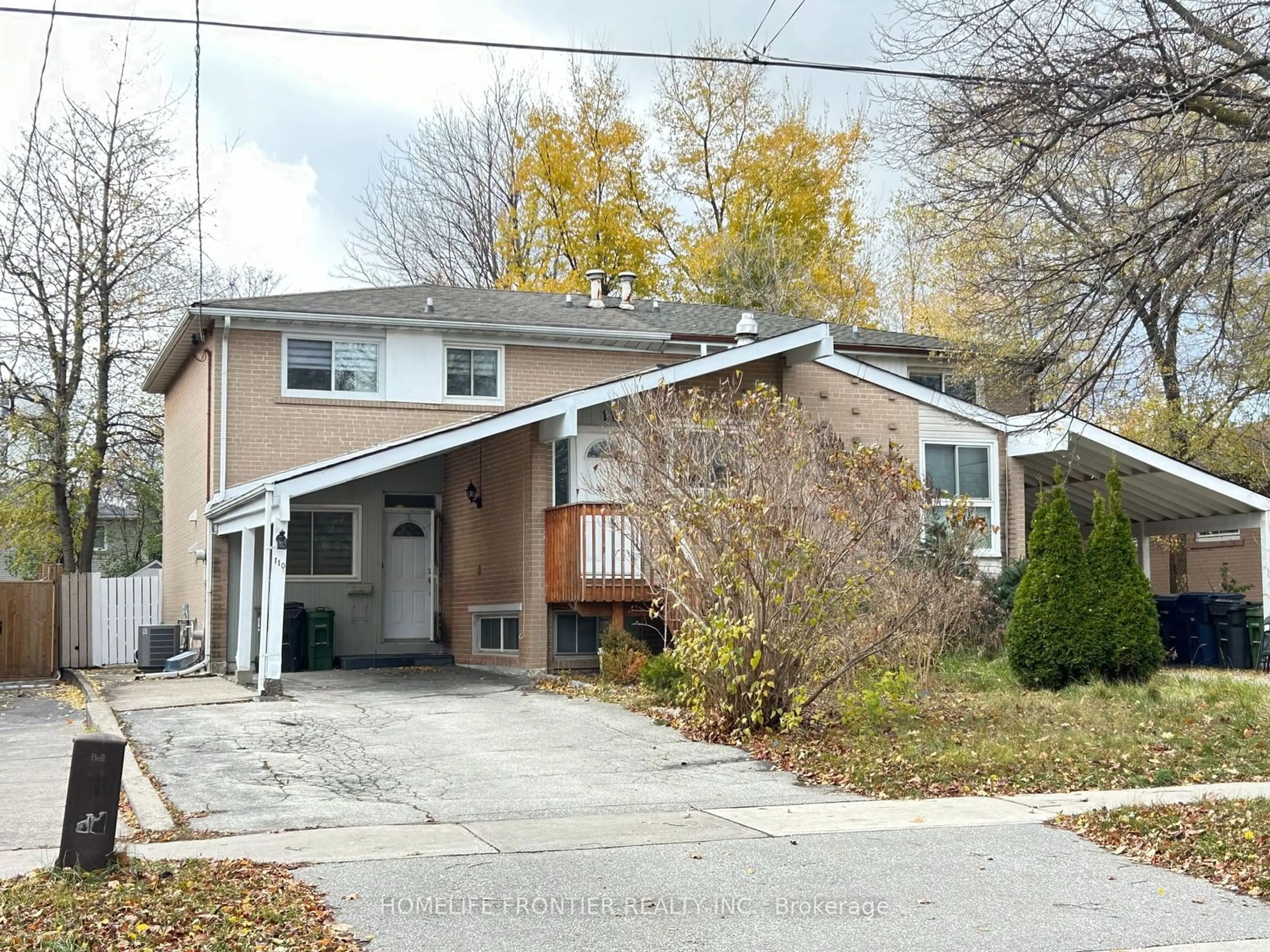 Frontside or backside of a home, the street view for 110 Elise Terr, Toronto Ontario M2R 2X1