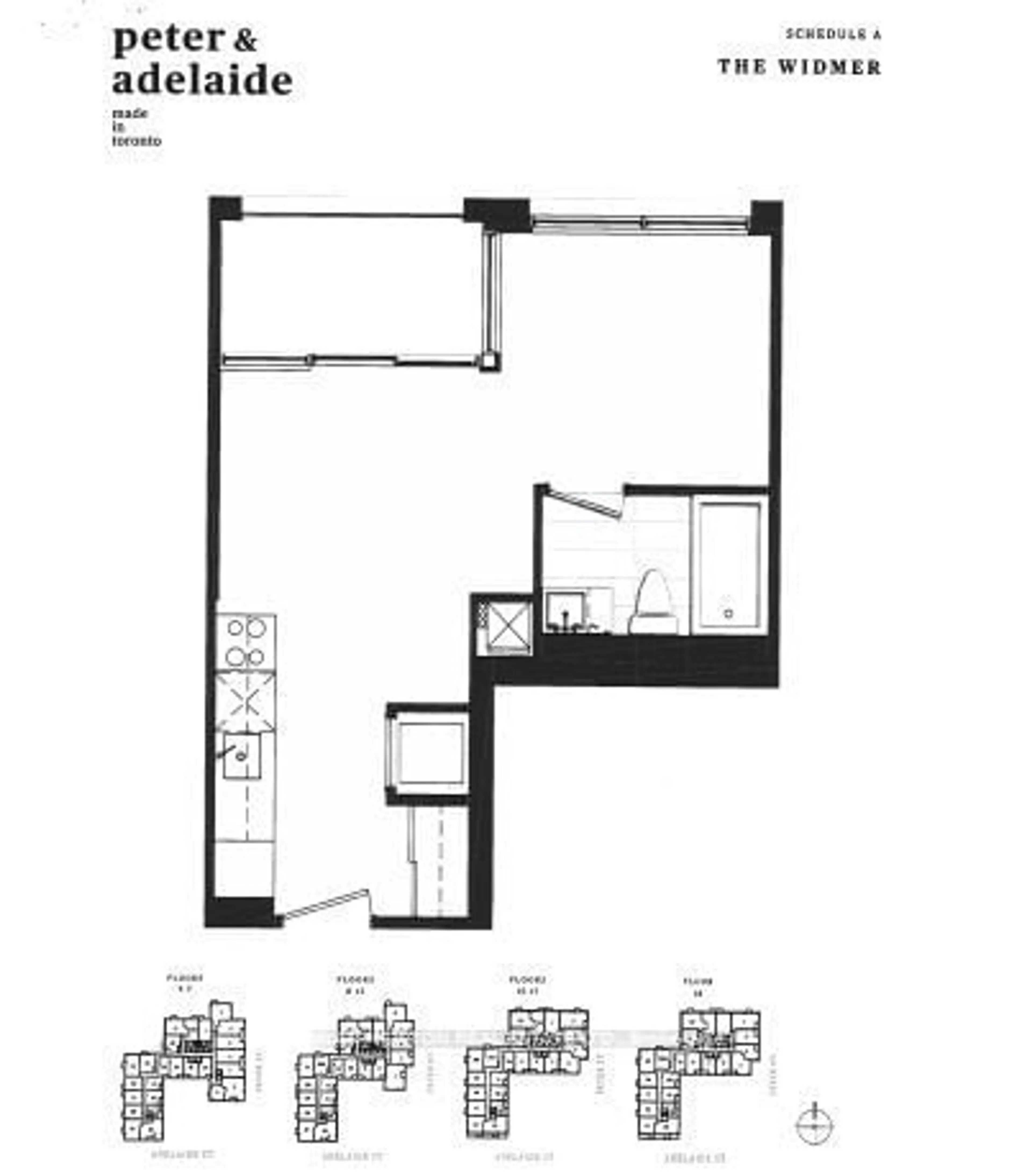 Floor plan for 108 PETER St #815, Toronto Ontario M5V 2G7