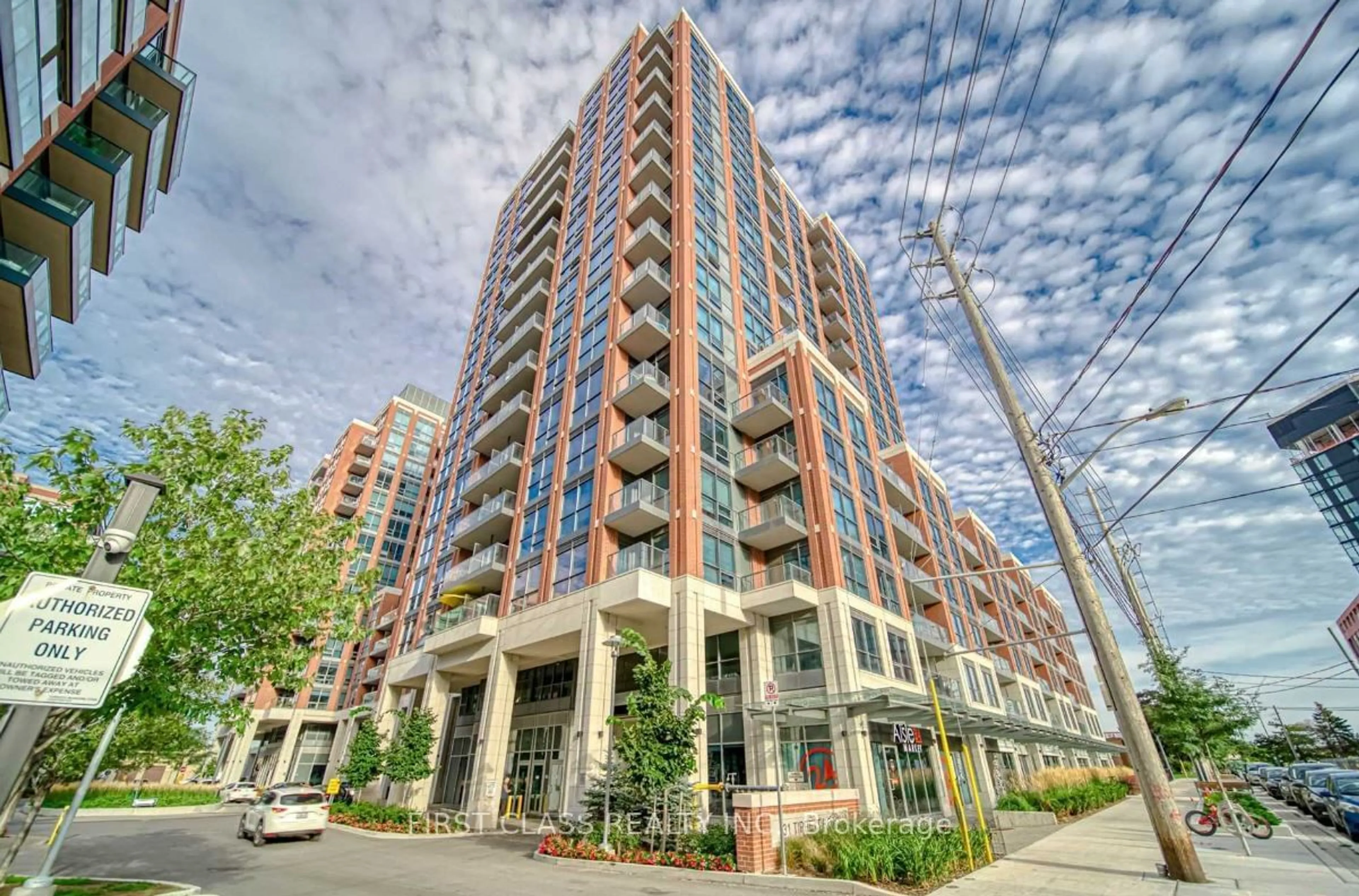 A pic from exterior of the house or condo, the street view for 31 Tippett Rd #411, Toronto Ontario M3H 0C8