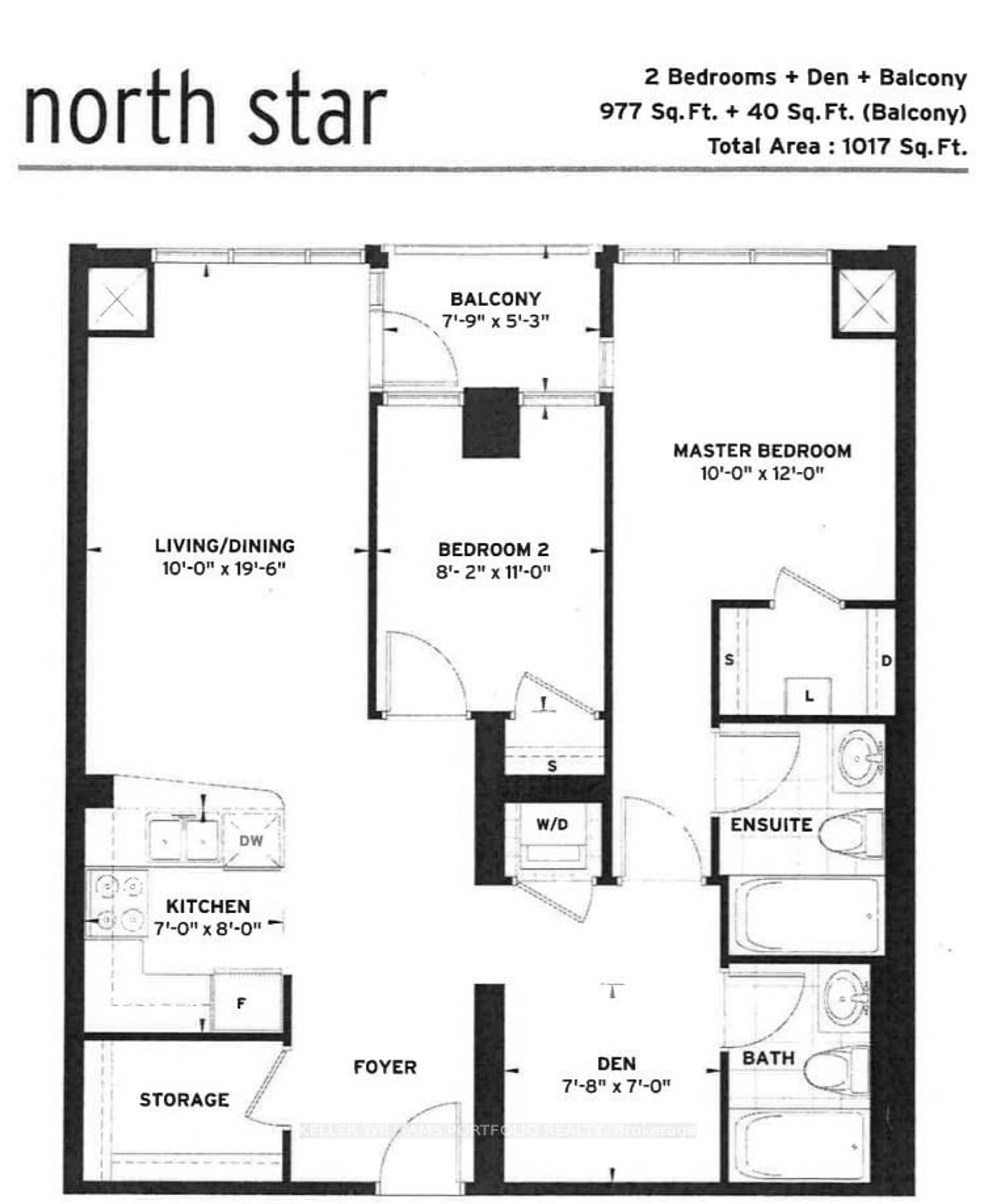 Floor plan for 2181 Yonge St #709, Toronto Ontario M4S 3H7