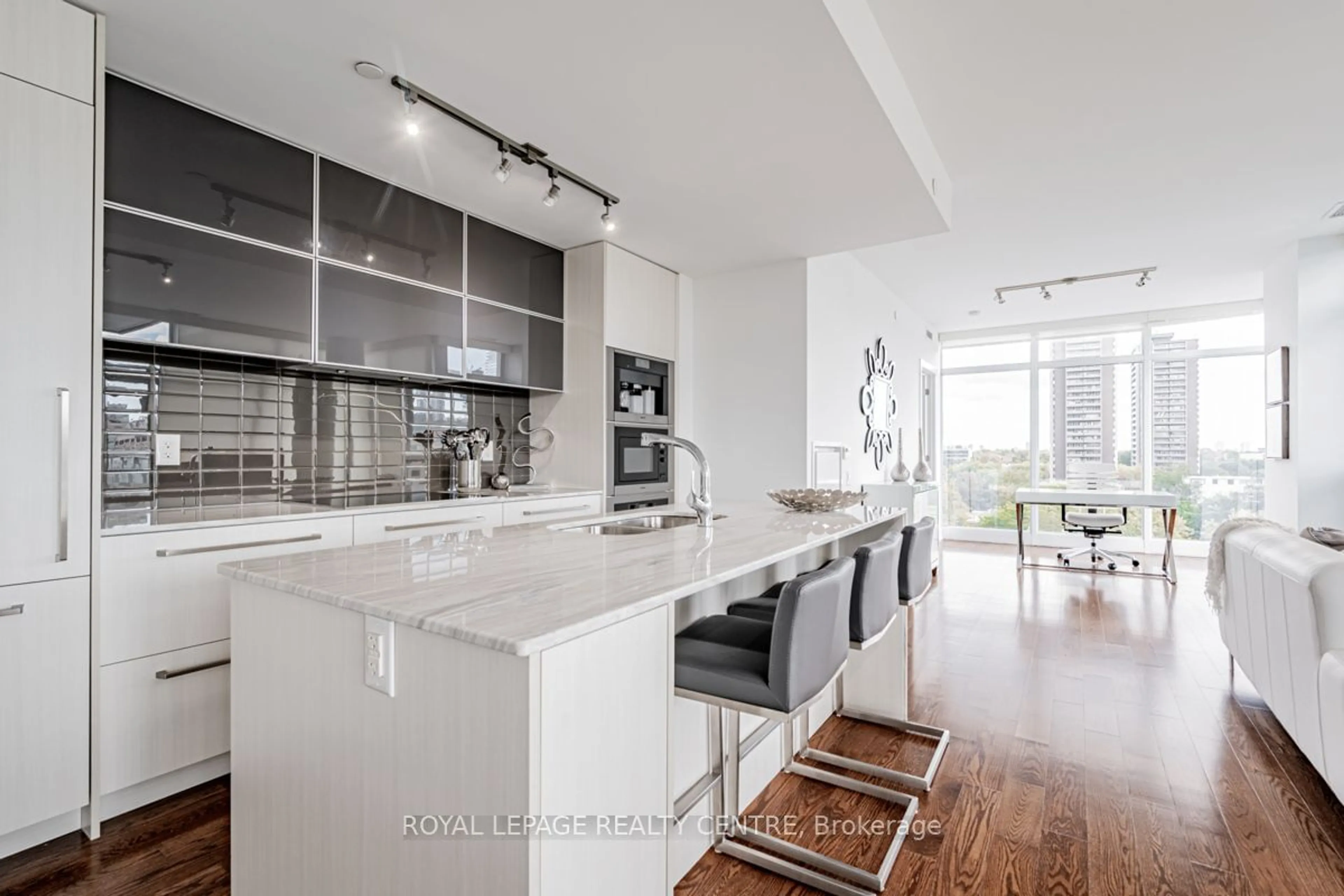 Contemporary kitchen, wood floors, mountain for 170 Avenue Rd #611, Toronto Ontario M5R 0A4