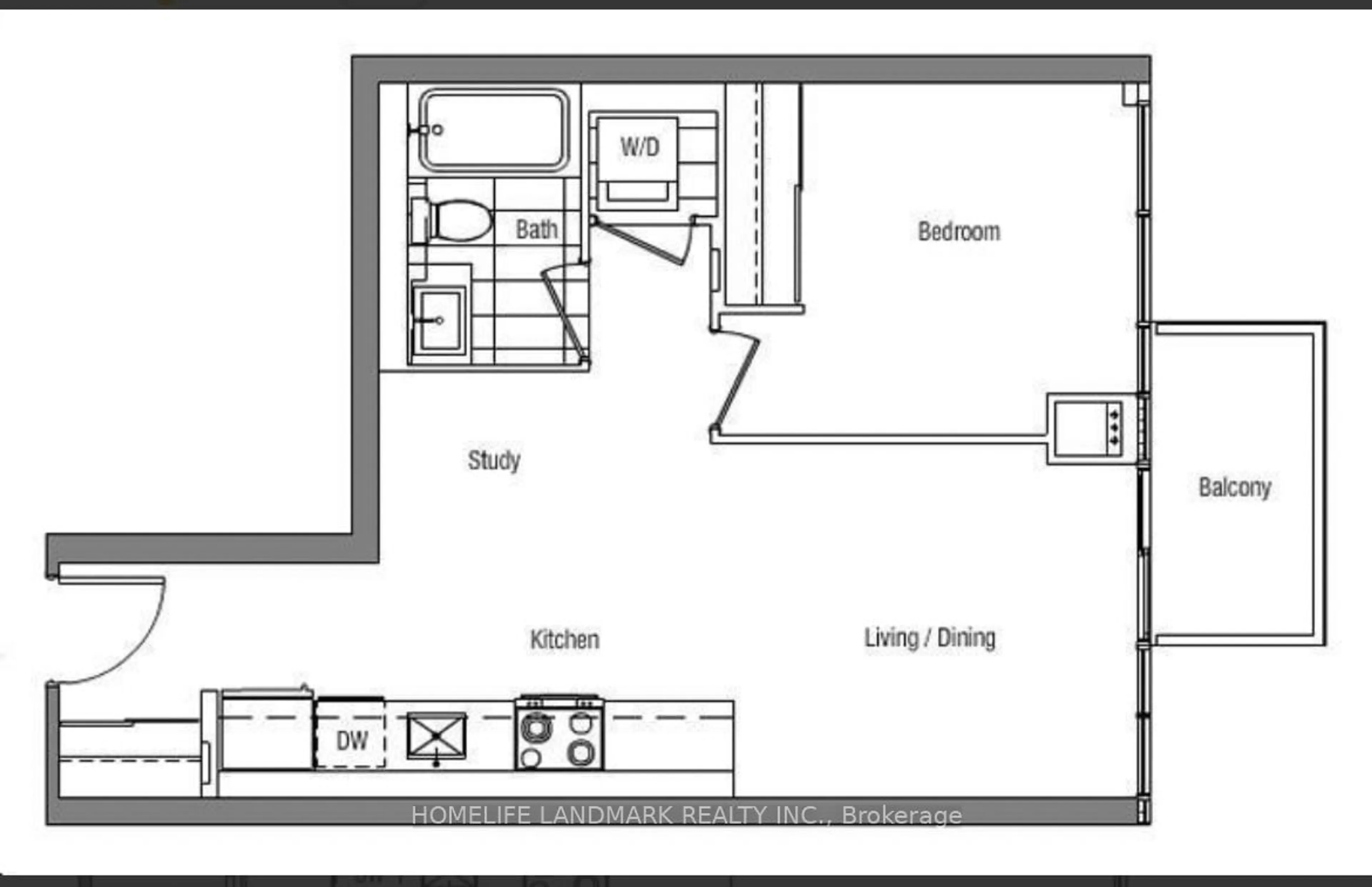 Floor plan for 121 Mcmahon Dr #2306, Toronto Ontario M2K 0C2