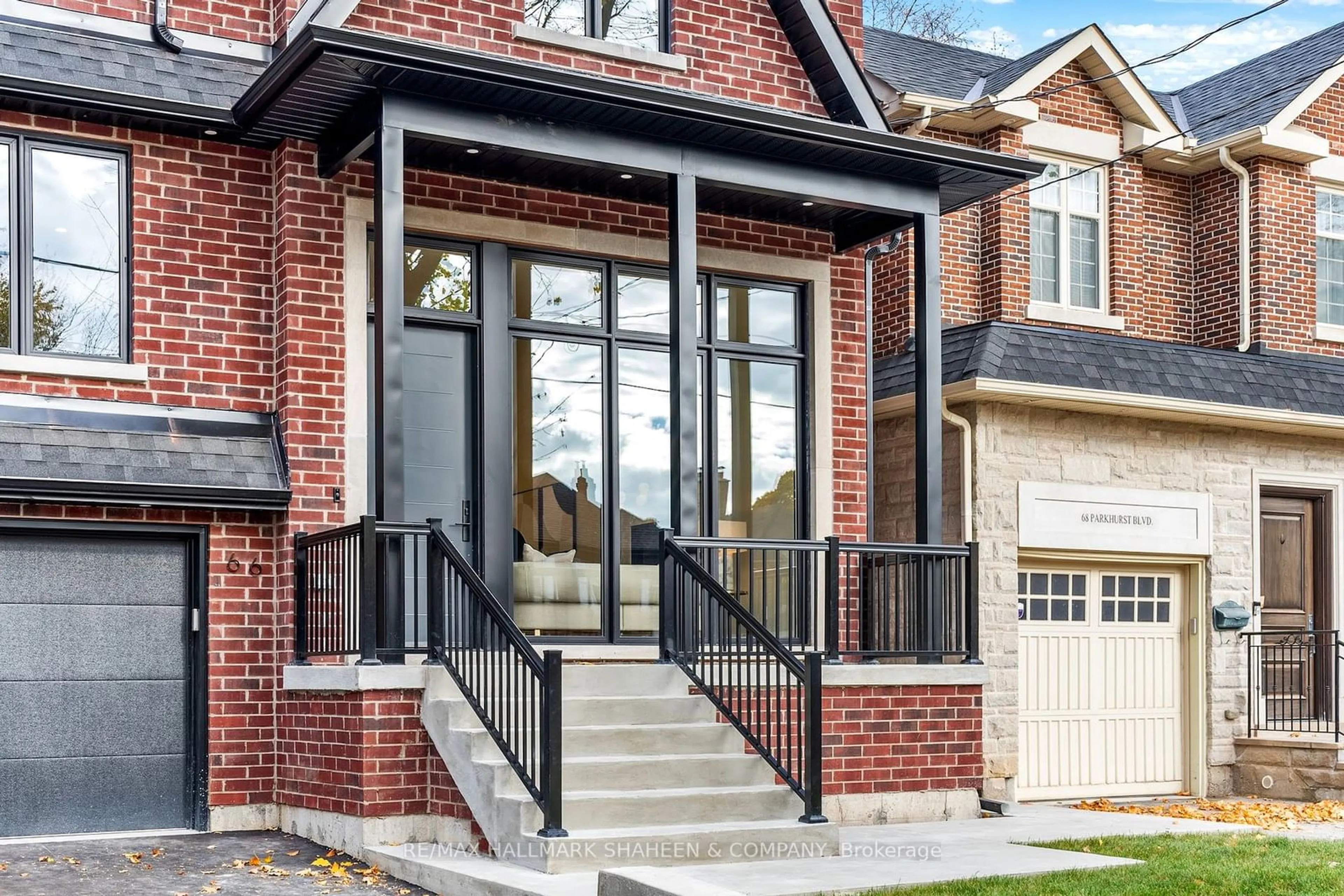 Home with brick exterior material for 66 Parkhurst Blvd, Toronto Ontario M4G 2E2