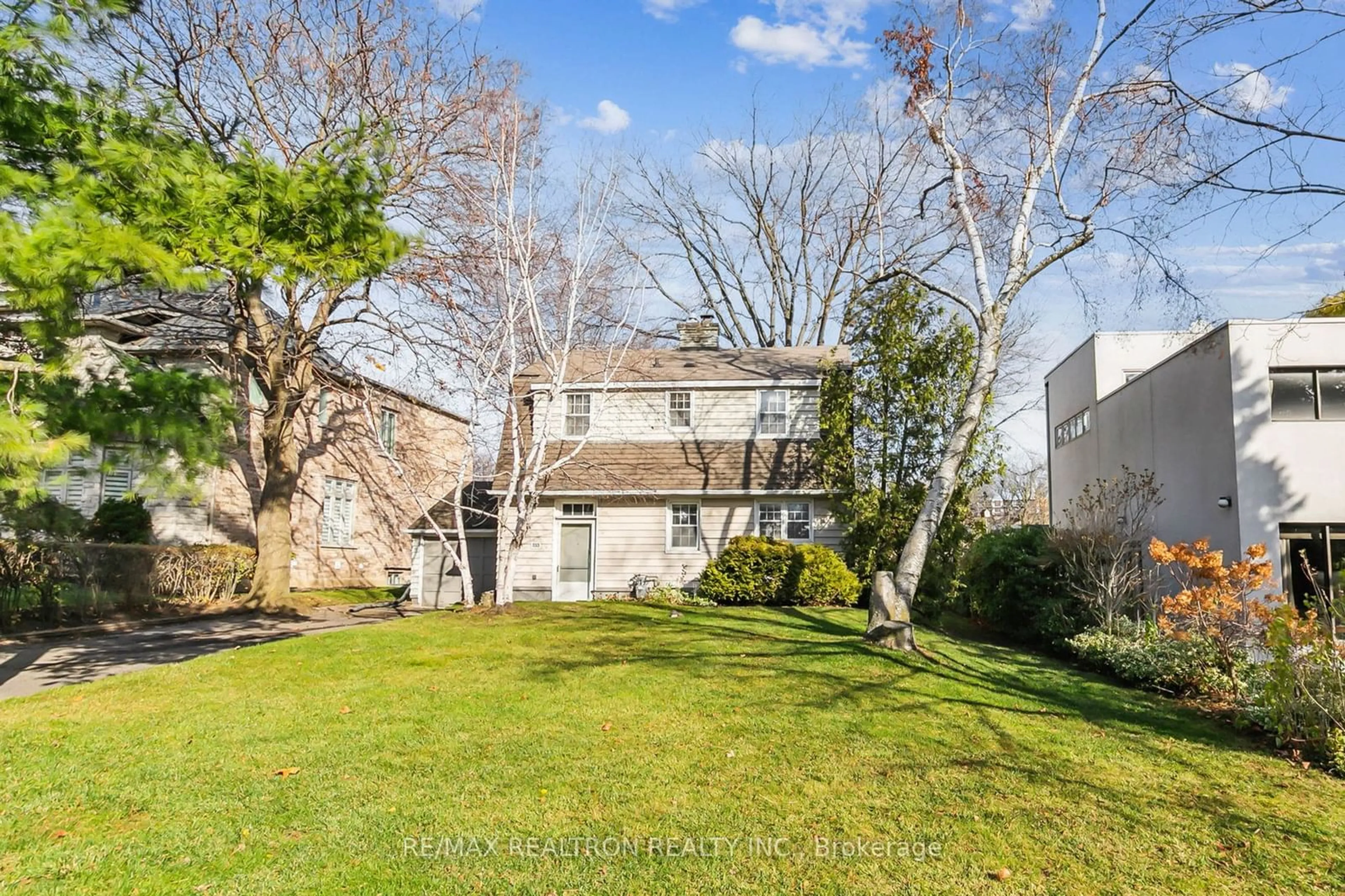 A pic from exterior of the house or condo, the fenced backyard for 233 Lord Seaton Rd, Toronto Ontario M2P 1L2