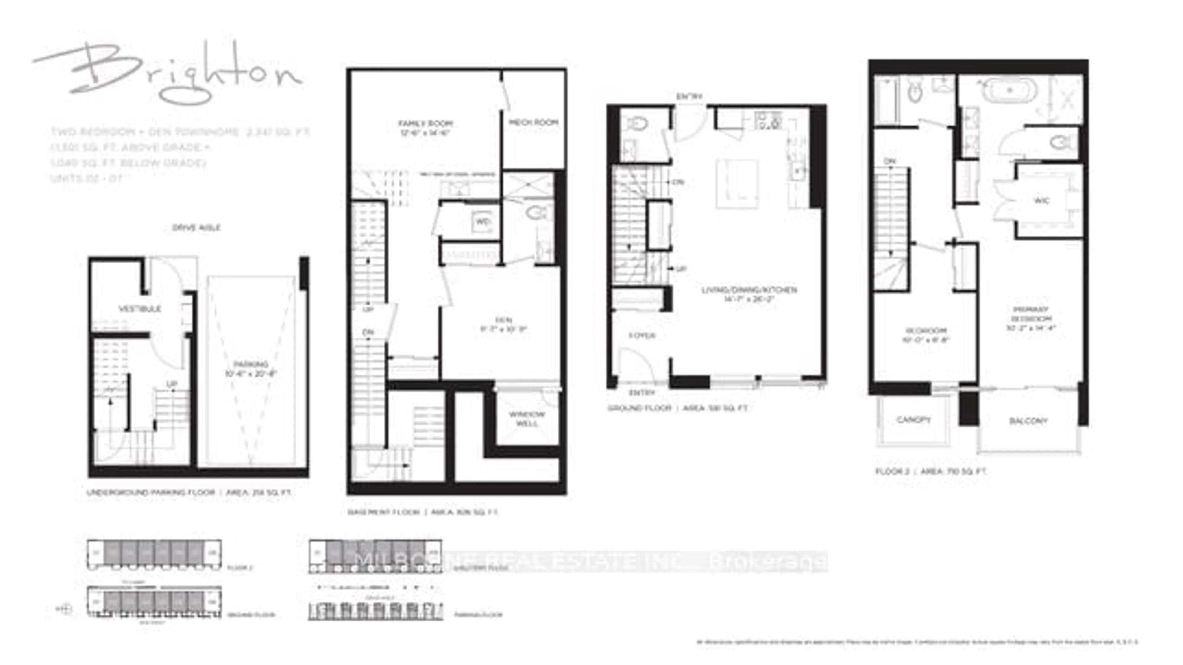 Floor plan for 20 O'Neill Rd #TH102, Toronto Ontario M3C 0R2