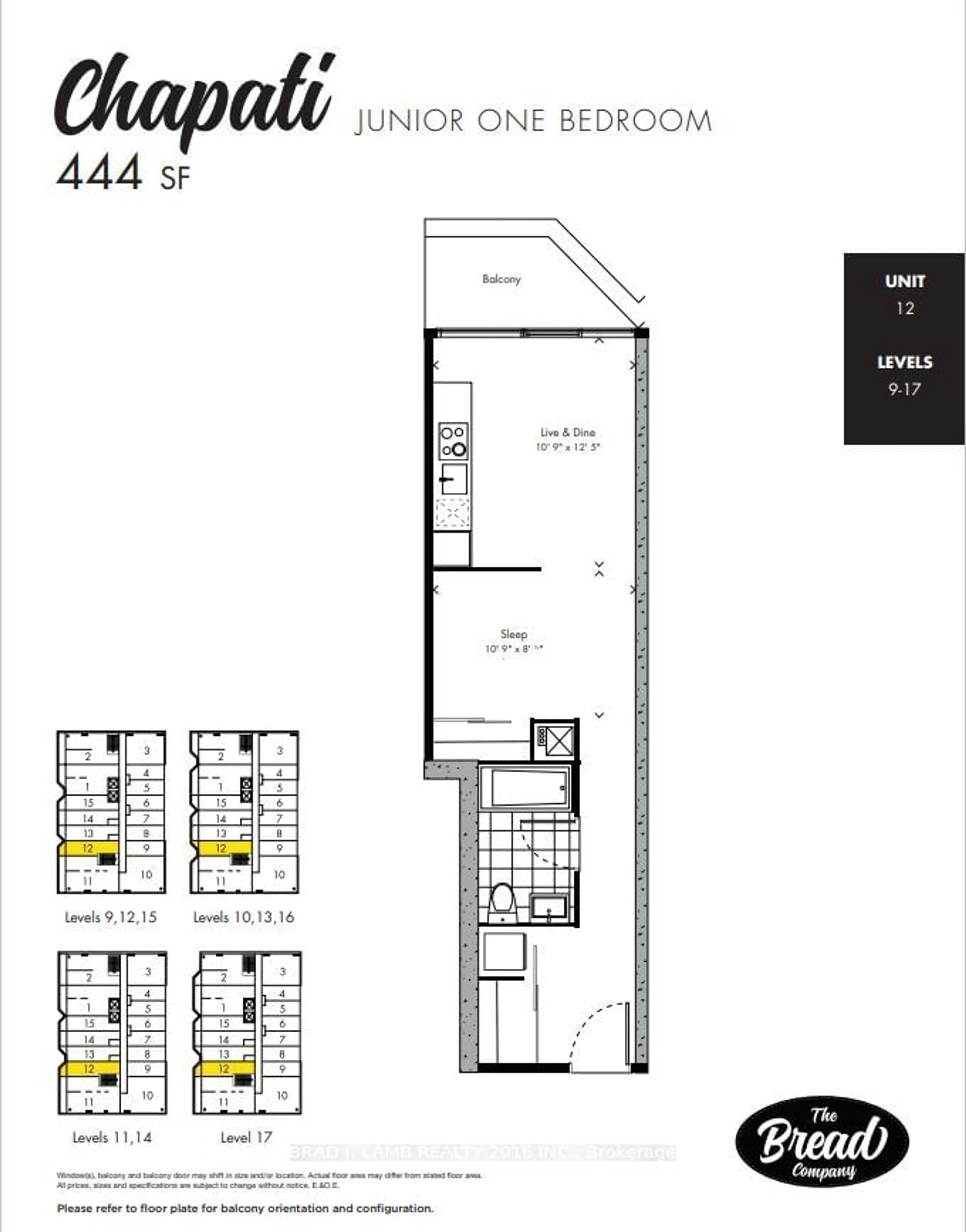 Floor plan for 195 McCaul St #1712, Toronto Ontario M5T 1W6