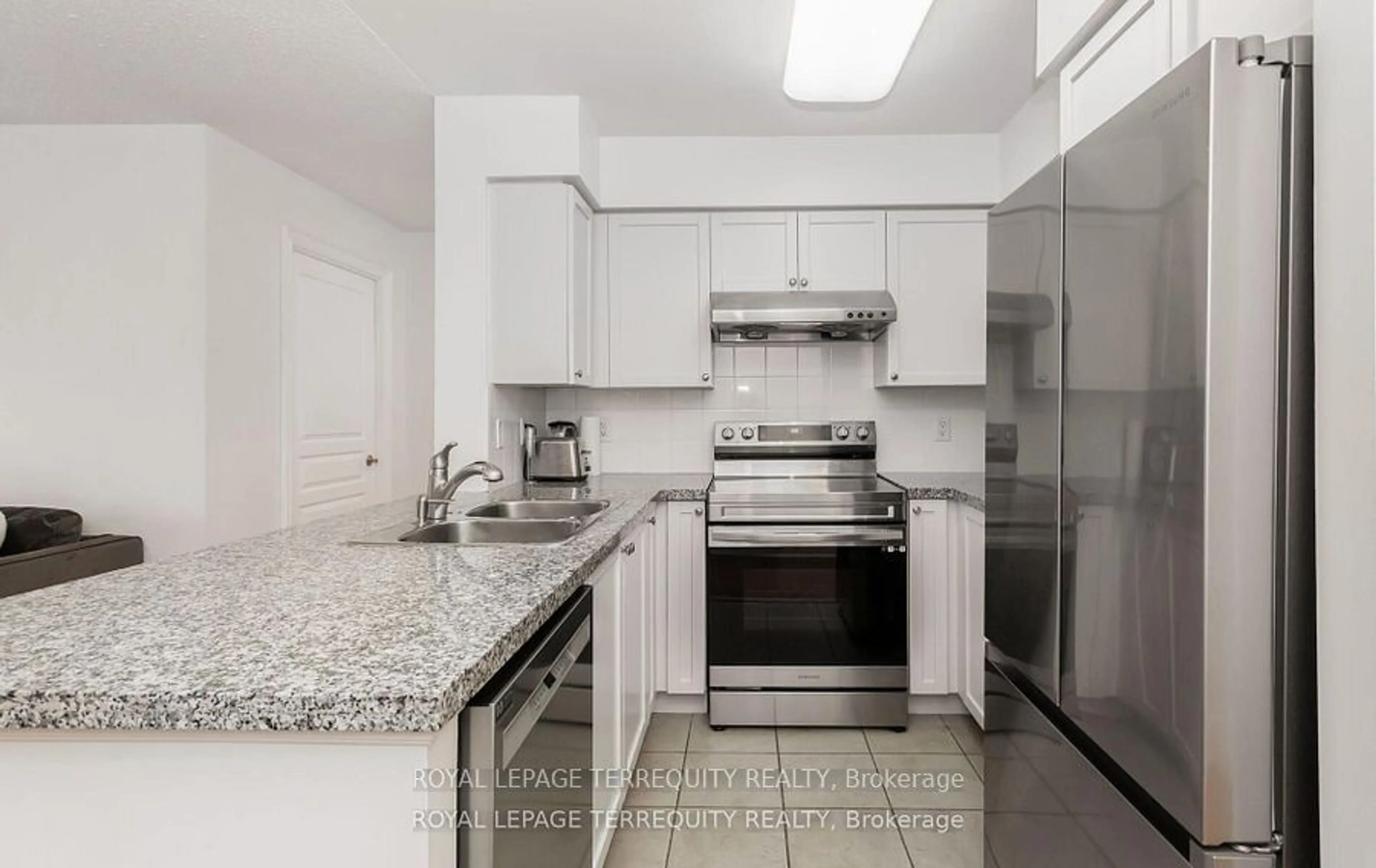 Kitchen, ceramic floors, cottage for 8 Mckee Ave #1408, Toronto Ontario M2N 7E5