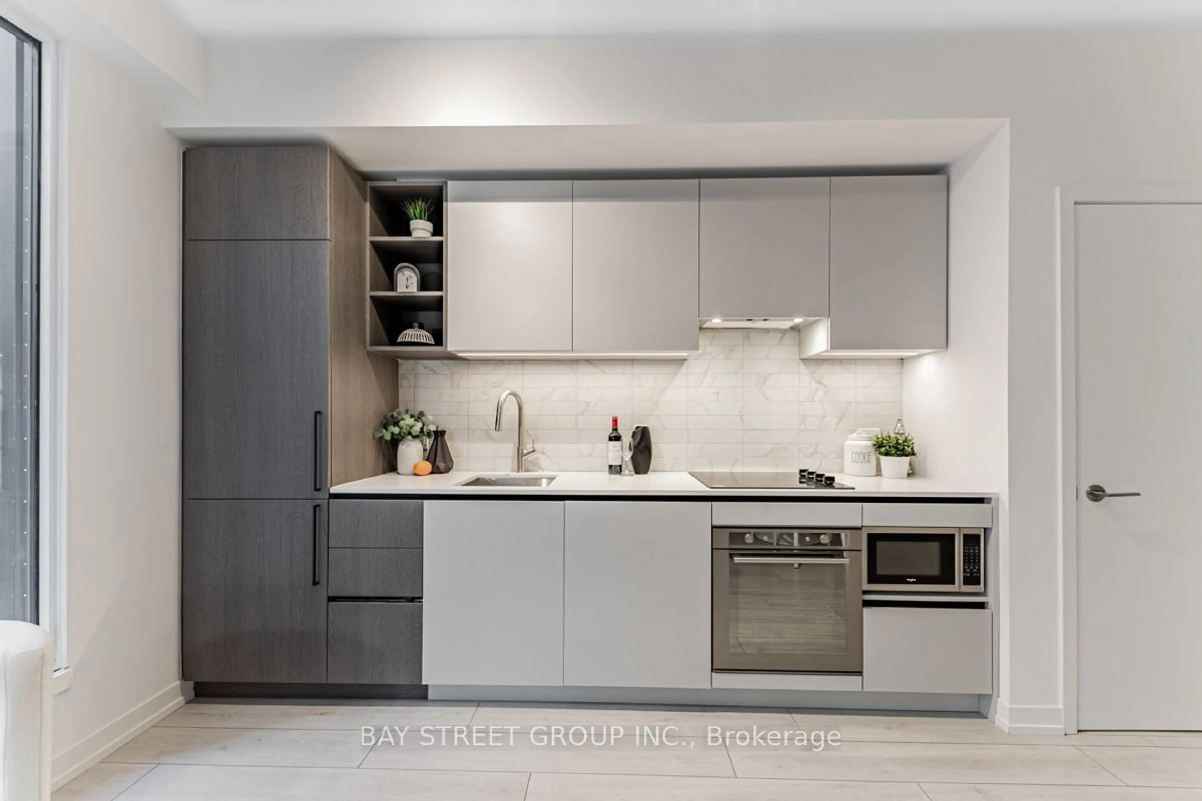 Contemporary kitchen, ceramic floors for 55 Mercer St #312, Toronto Ontario M5V 0W4