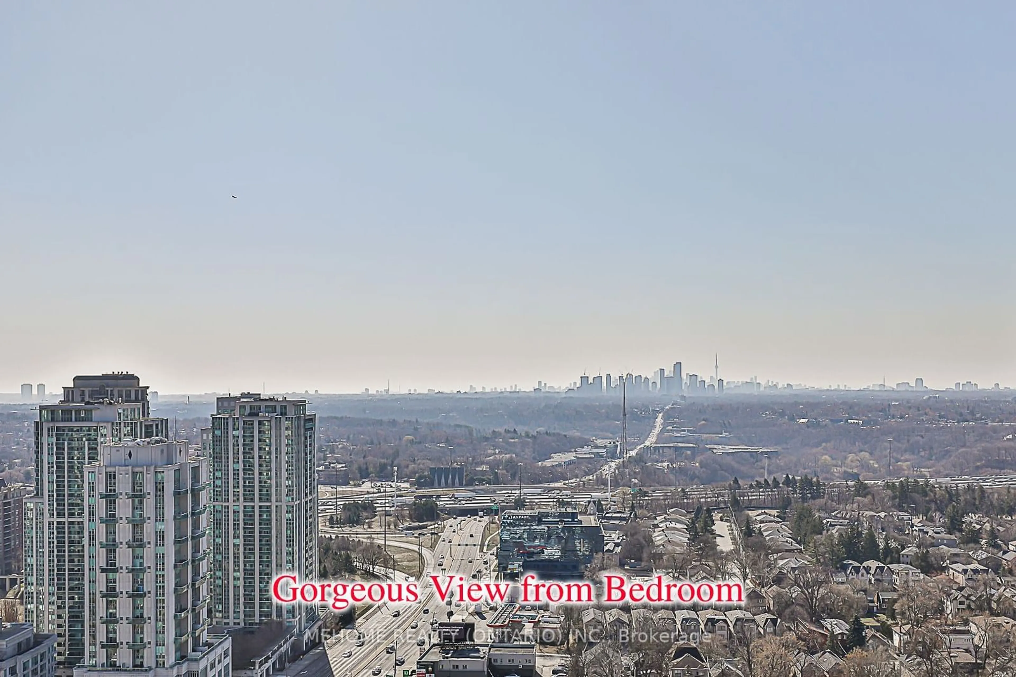 A pic from exterior of the house or condo, the view of city buildings for 11 Bogert Ave #2803, Toronto Ontario M2N 0H3