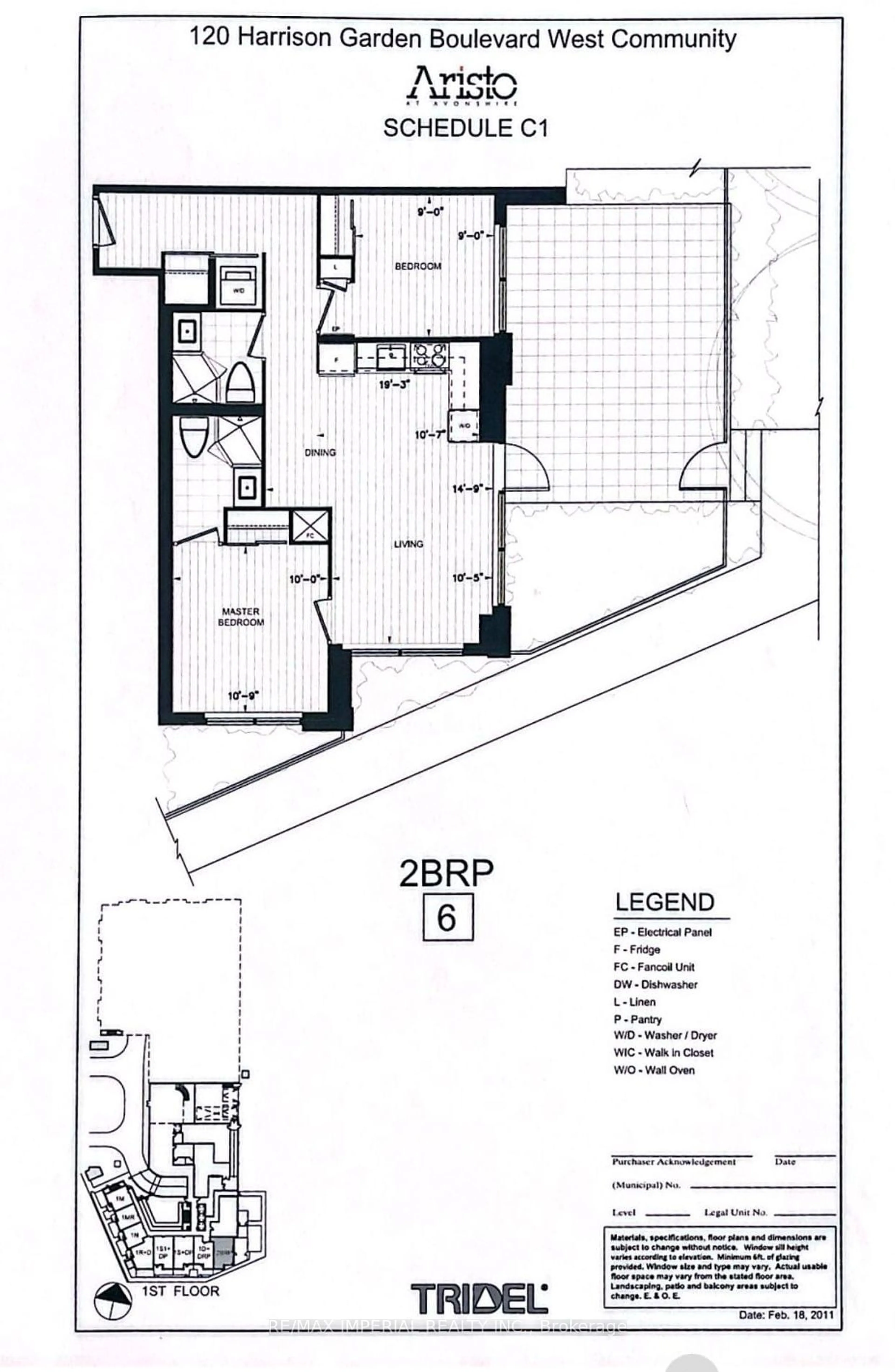 Floor plan for 120 Harrison Garden Blvd #106, Toronto Ontario M2N 0H1