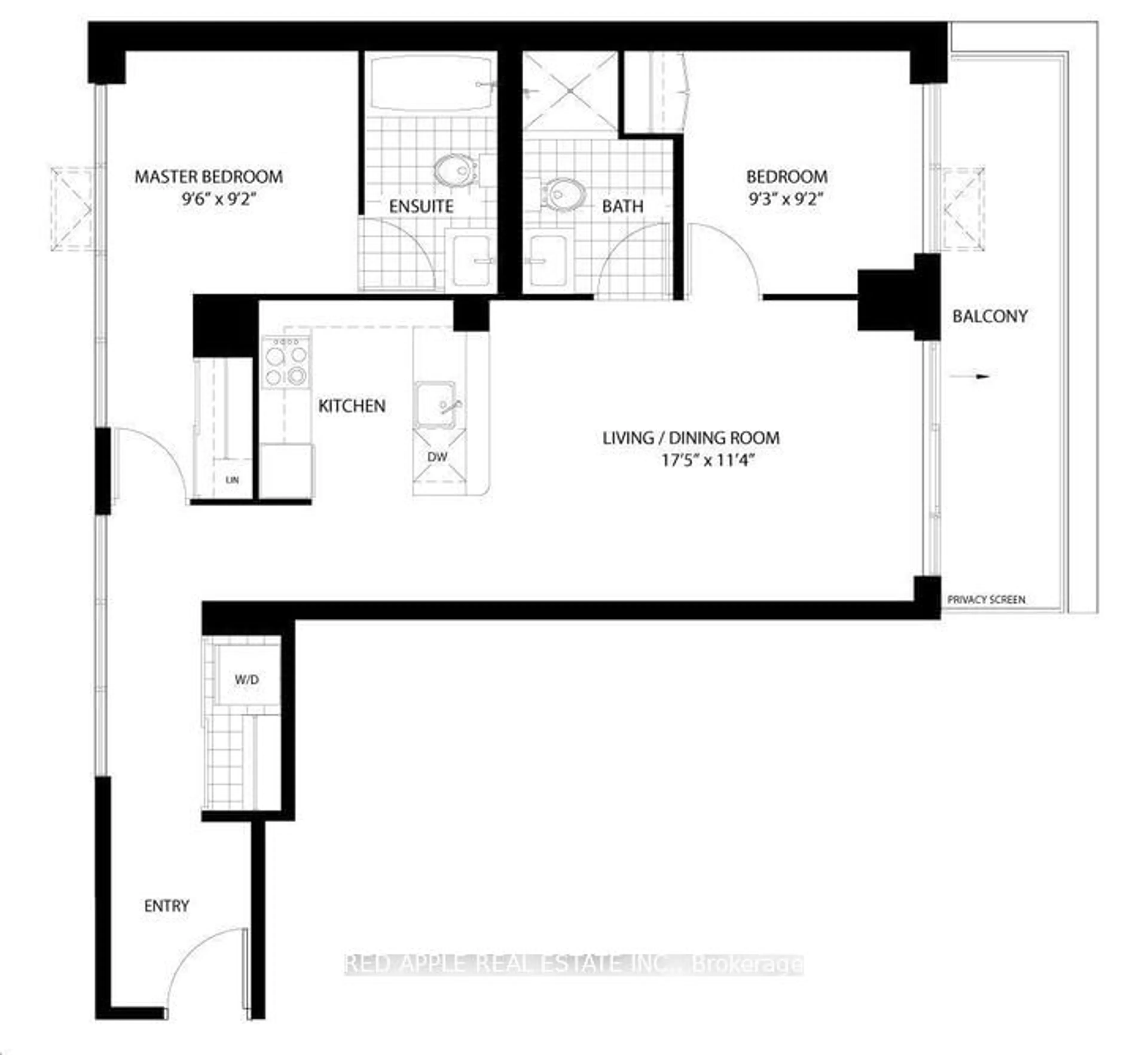 Floor plan for 18 Rean Dr #306, Toronto Ontario M2K 0C7