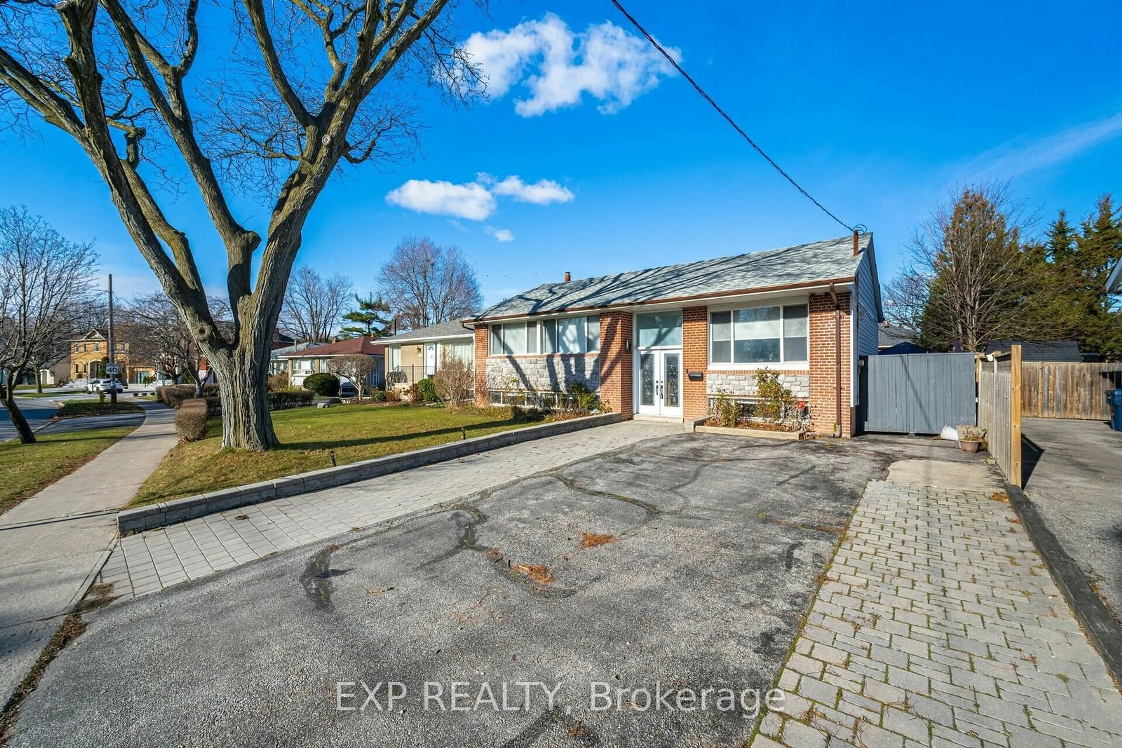 Frontside or backside of a home, the fenced backyard for 108 Lynedock Cres, Toronto Ontario M3A 2B1