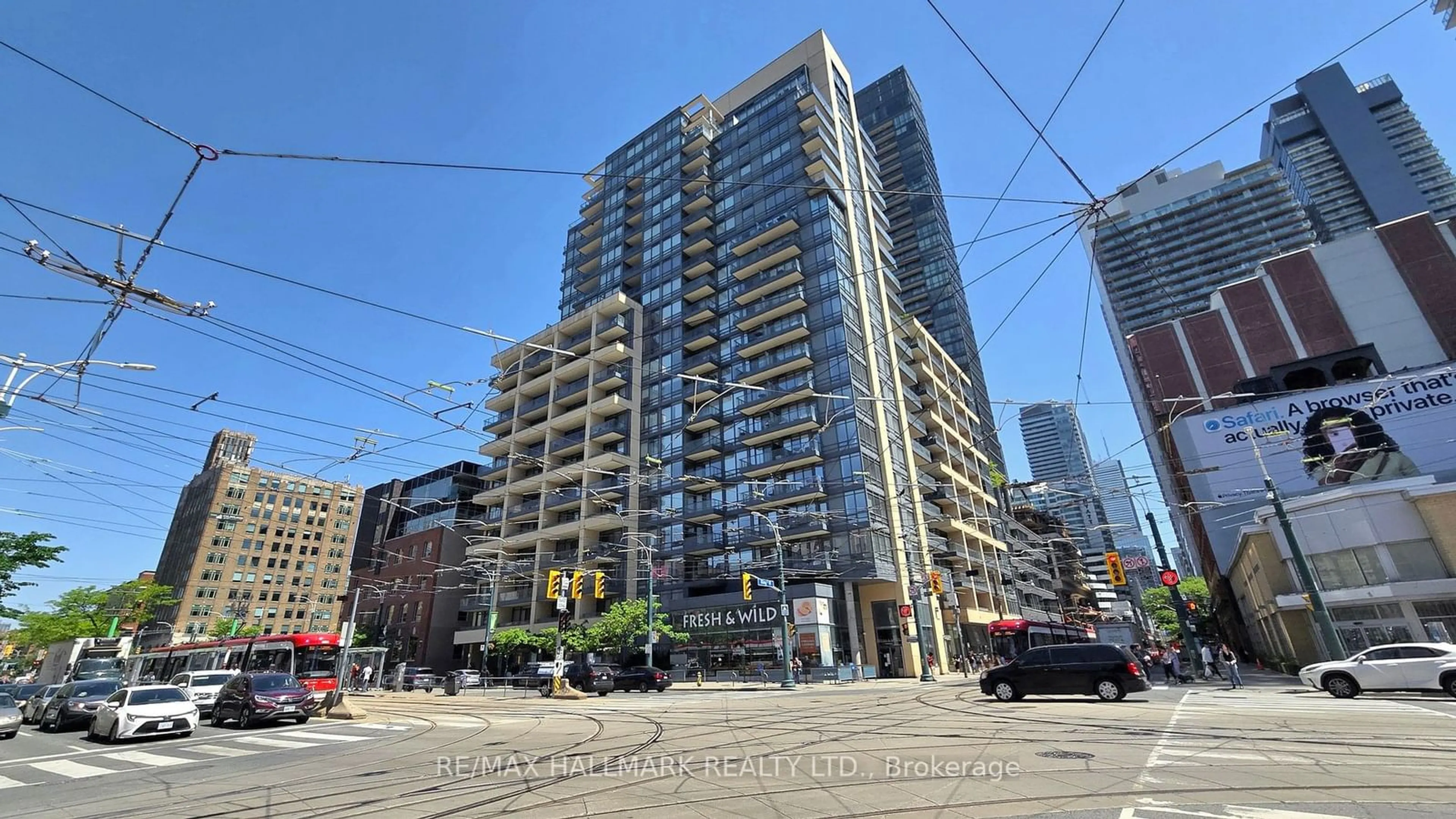 A pic from exterior of the house or condo, the street view for 438 King St #414, Toronto Ontario M5V 3T9