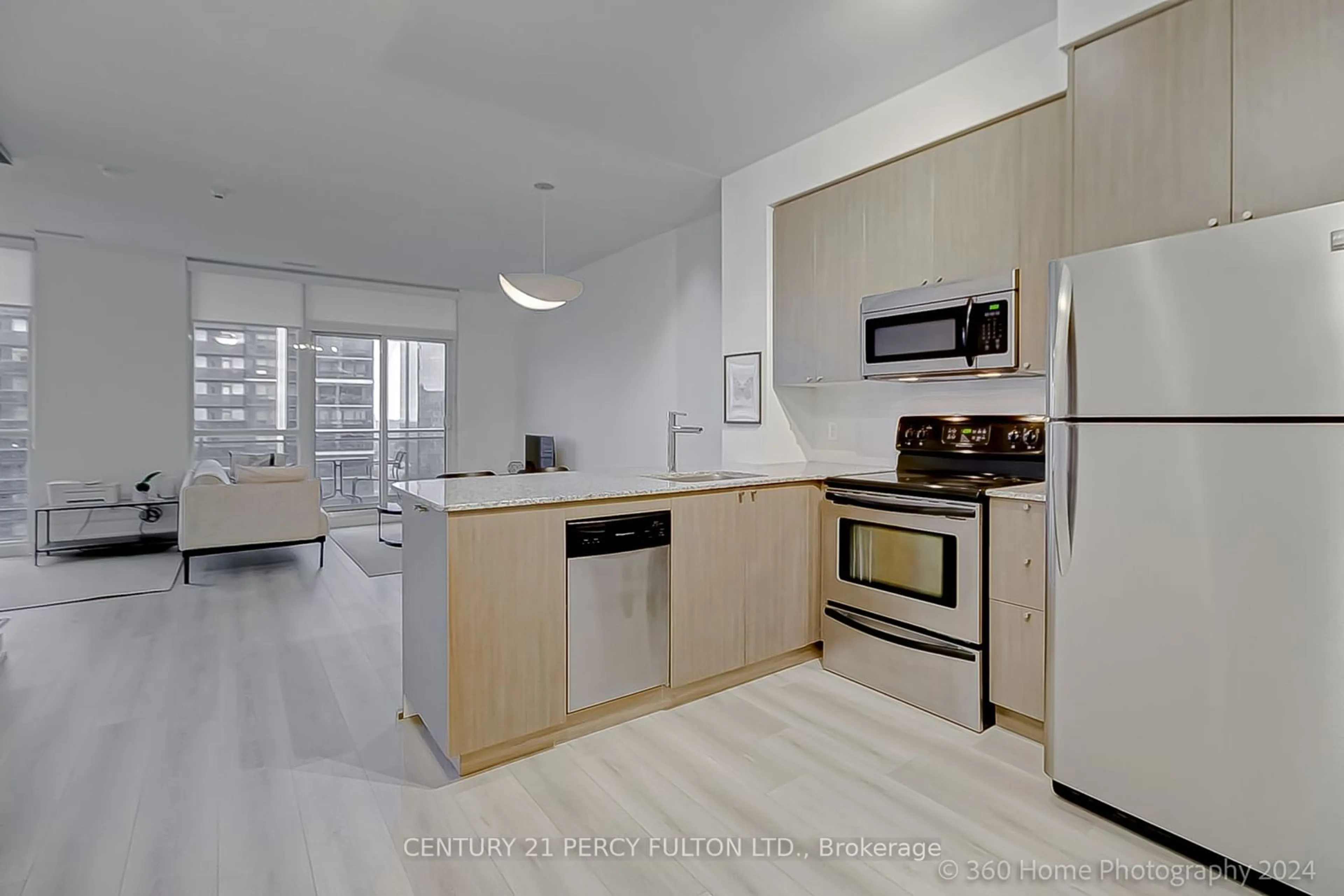 Standard kitchen, wood floors for 23 Sheppard Ave #2011, Toronto Ontario M2N 0C8