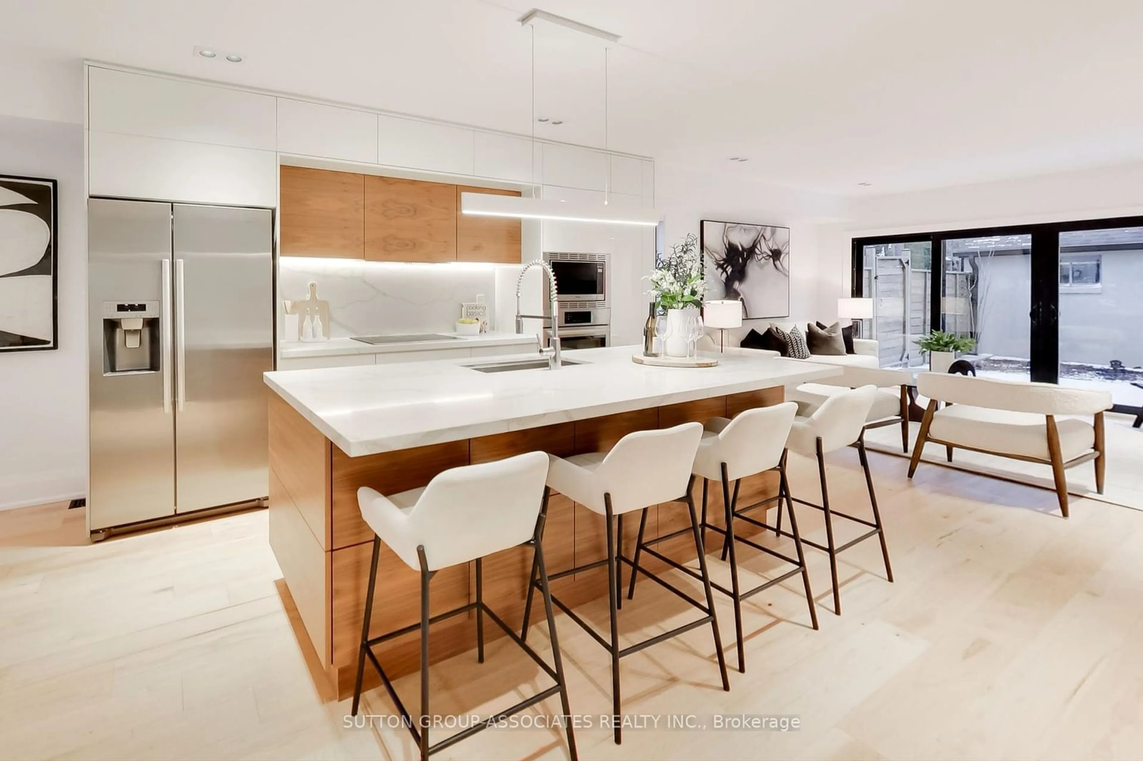 Contemporary kitchen, wood floors for 130 Benson Ave, Toronto Ontario M6G 2J1