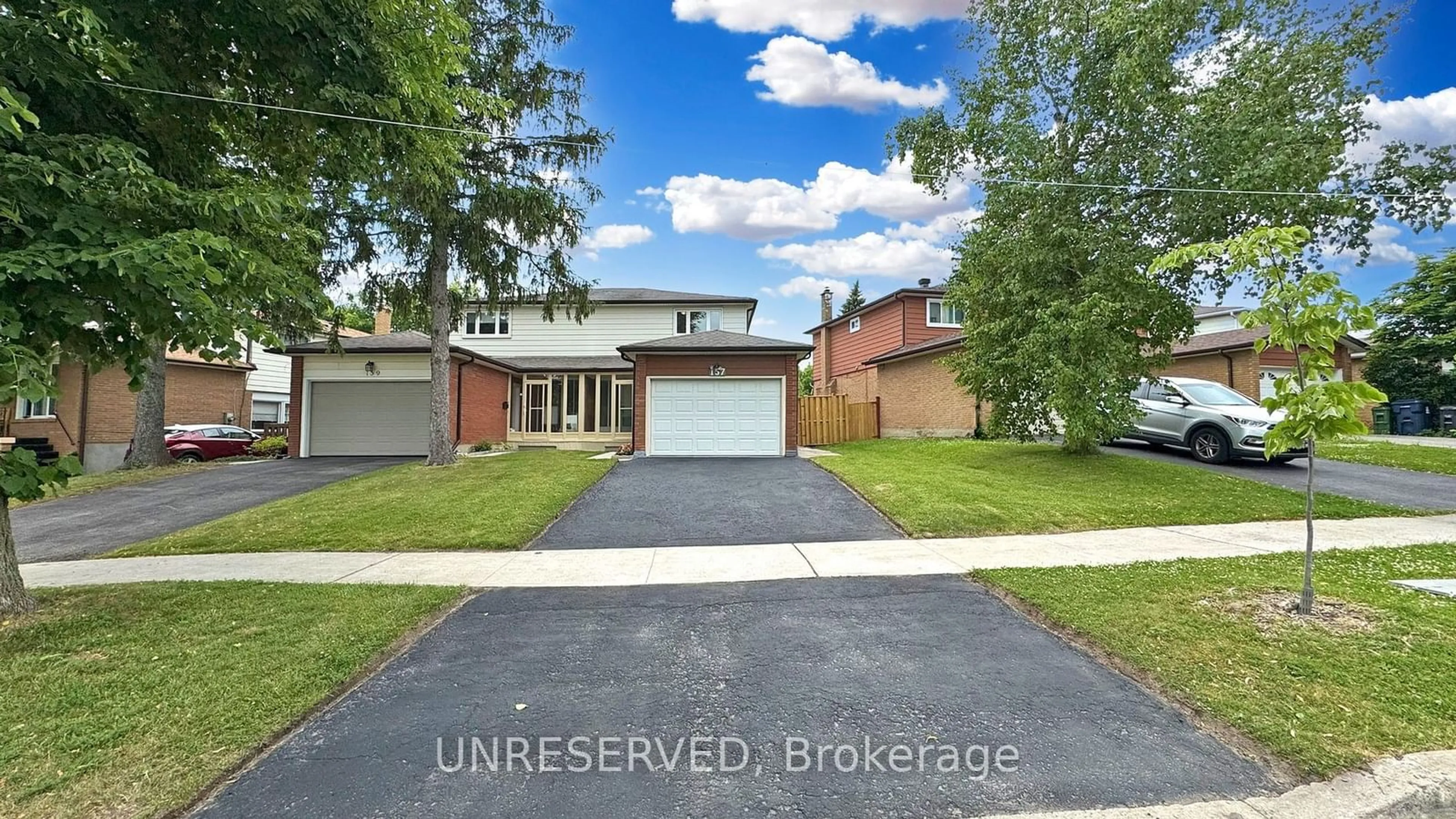 A pic from exterior of the house or condo, the fenced backyard for 157 Angus Dr, Toronto Ontario M2J 2W9