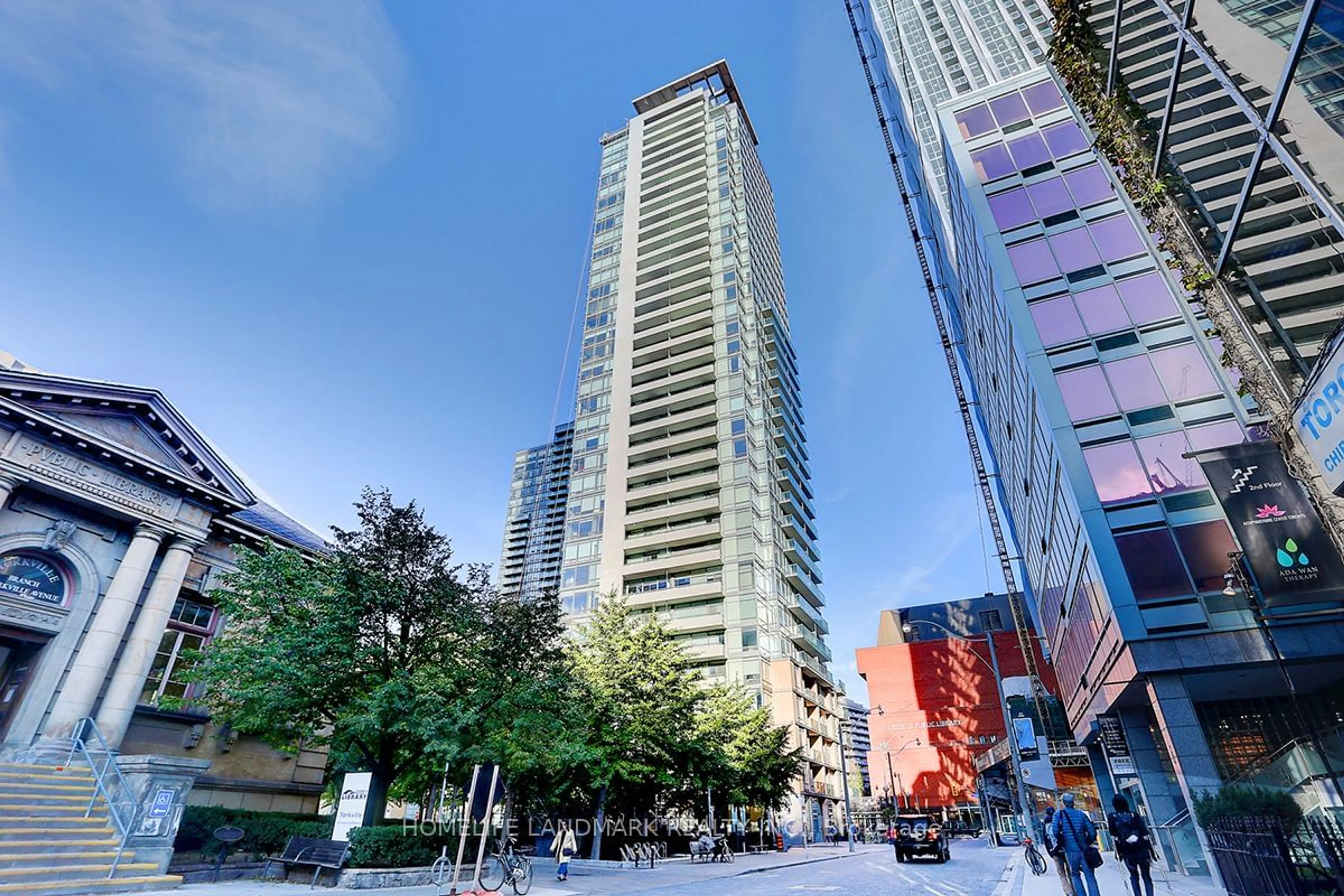 A pic from exterior of the house or condo, the street view for 18 Yorkville Ave #2109, Toronto Ontario M4W 1L4