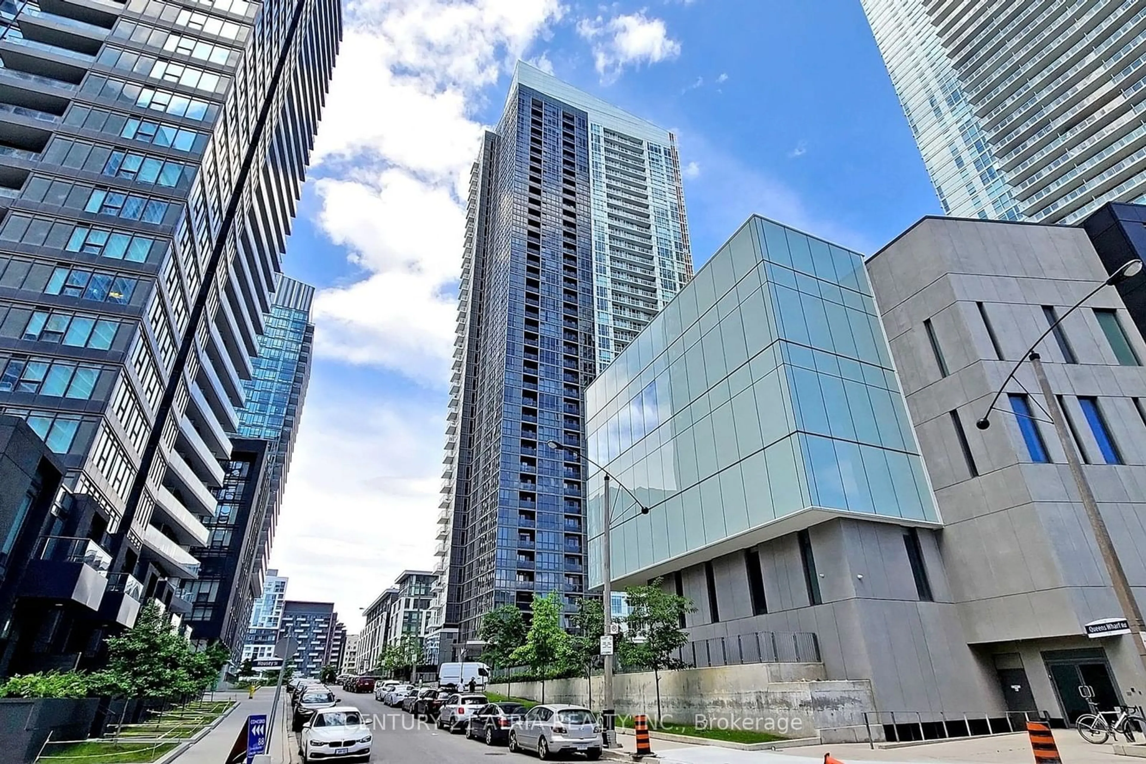 A pic from exterior of the house or condo, the street view for 85 Queens Wharf Rd #810, Toronto Ontario M5V 0J9