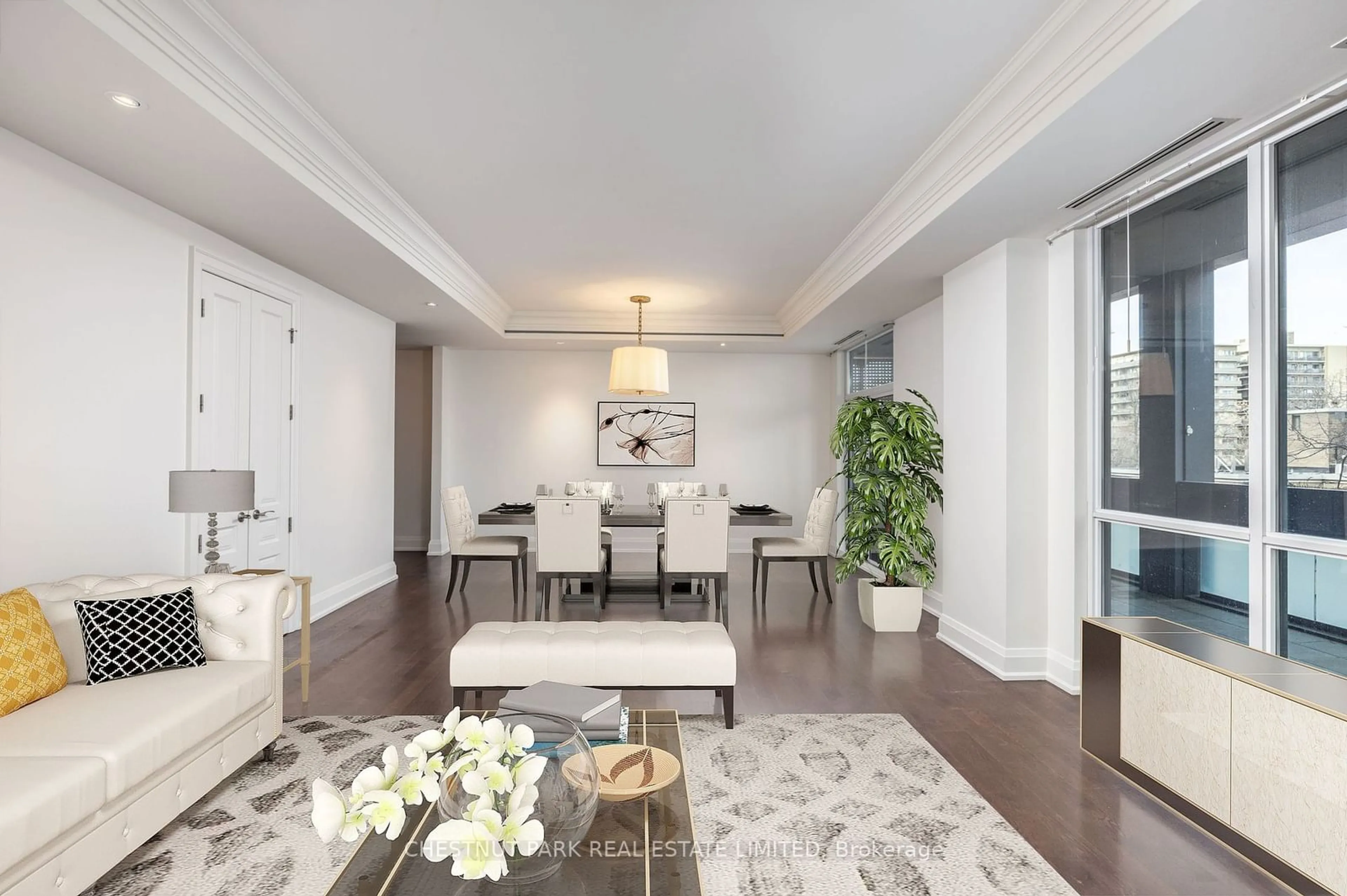 Living room, wood floors for 112 St Clair Ave #403, Toronto Ontario M4V 2Y3