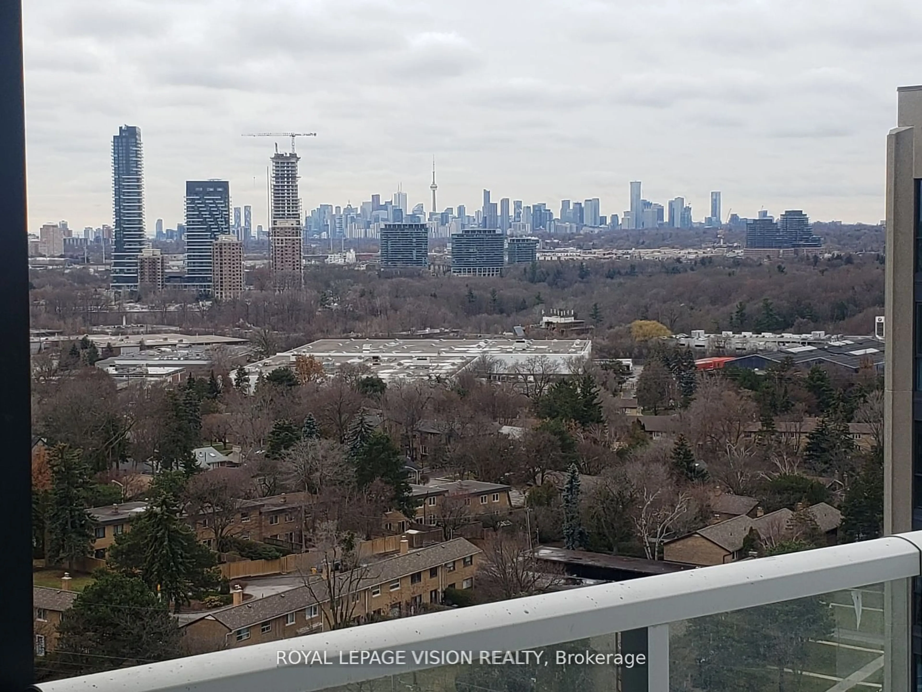 A pic from exterior of the house or condo, the view of city buildings for 50 O'Neill Rd #1509, Toronto Ontario M3C 0R2