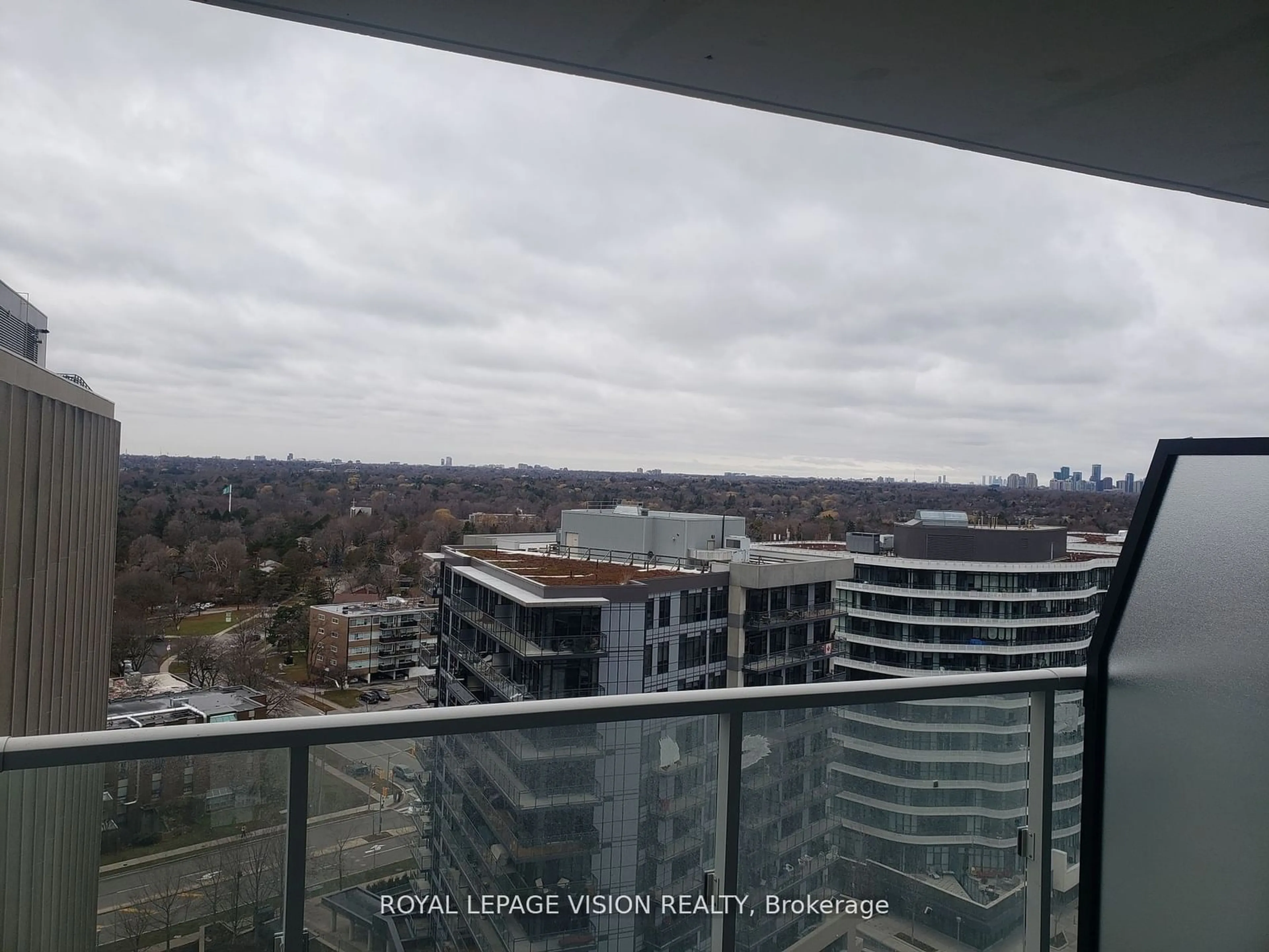 A pic from exterior of the house or condo, the view of city buildings for 50 O'Neill Rd #1509, Toronto Ontario M3C 0R2