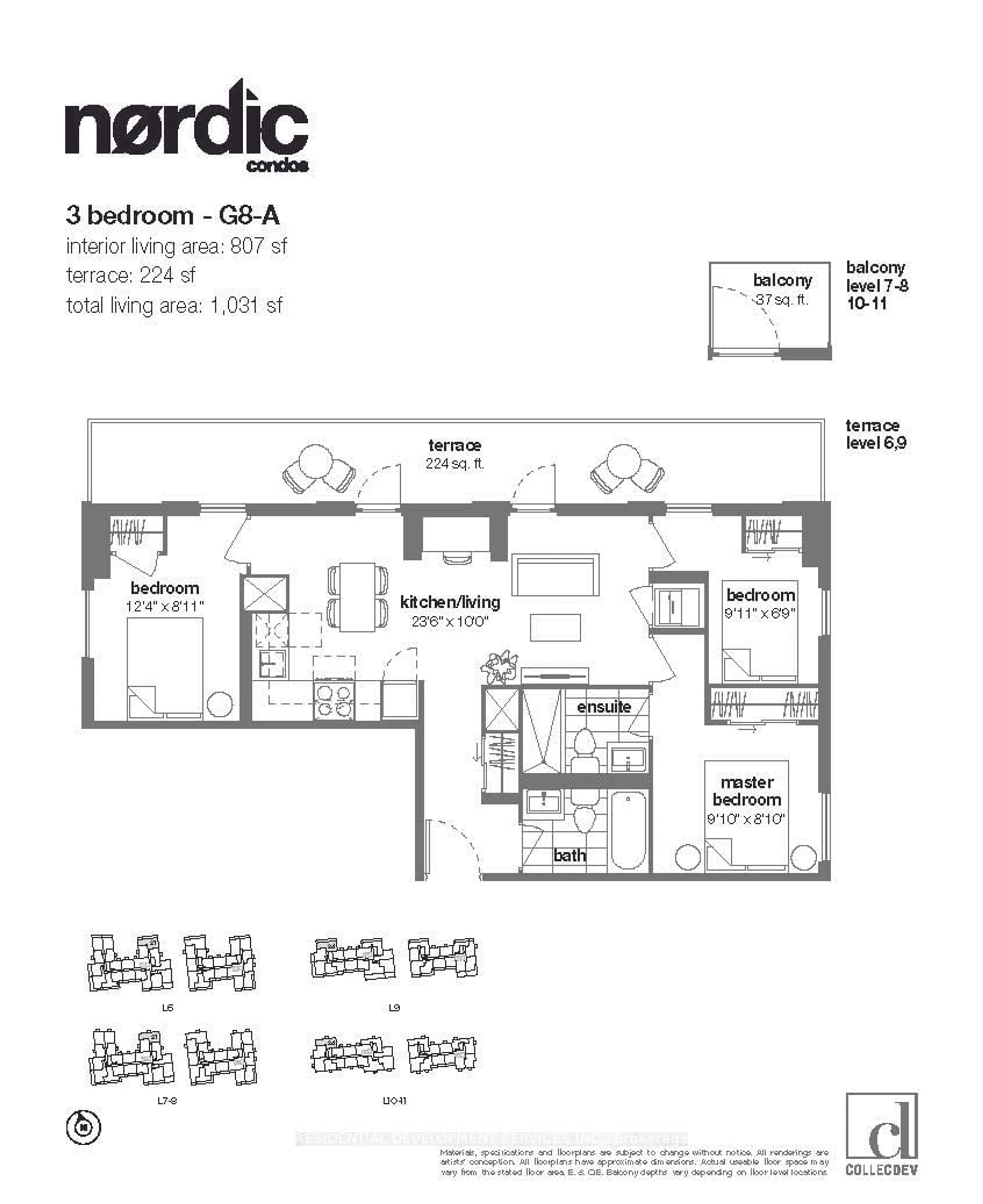 Floor plan for 500 Wilson Ave #924, Toronto Ontario M3H 5Y9