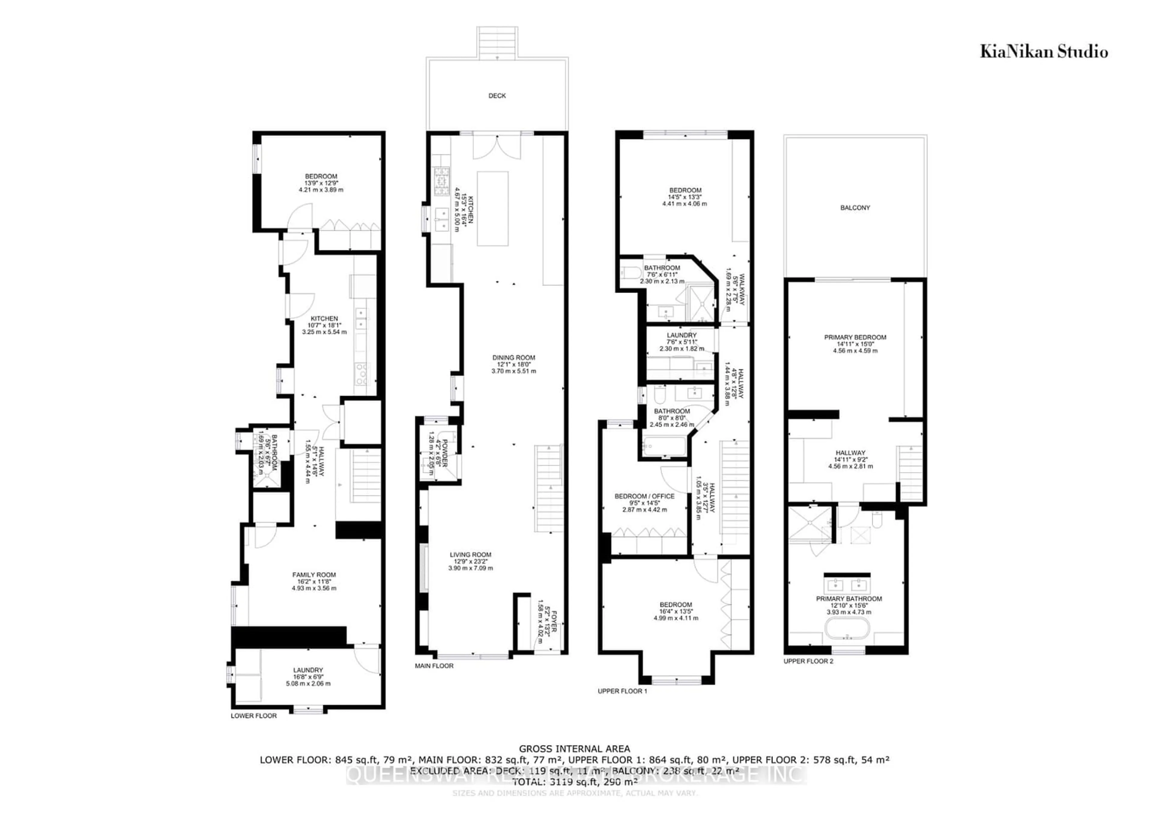 Floor plan for 442 Brock Ave, Toronto Ontario M6H 3N3