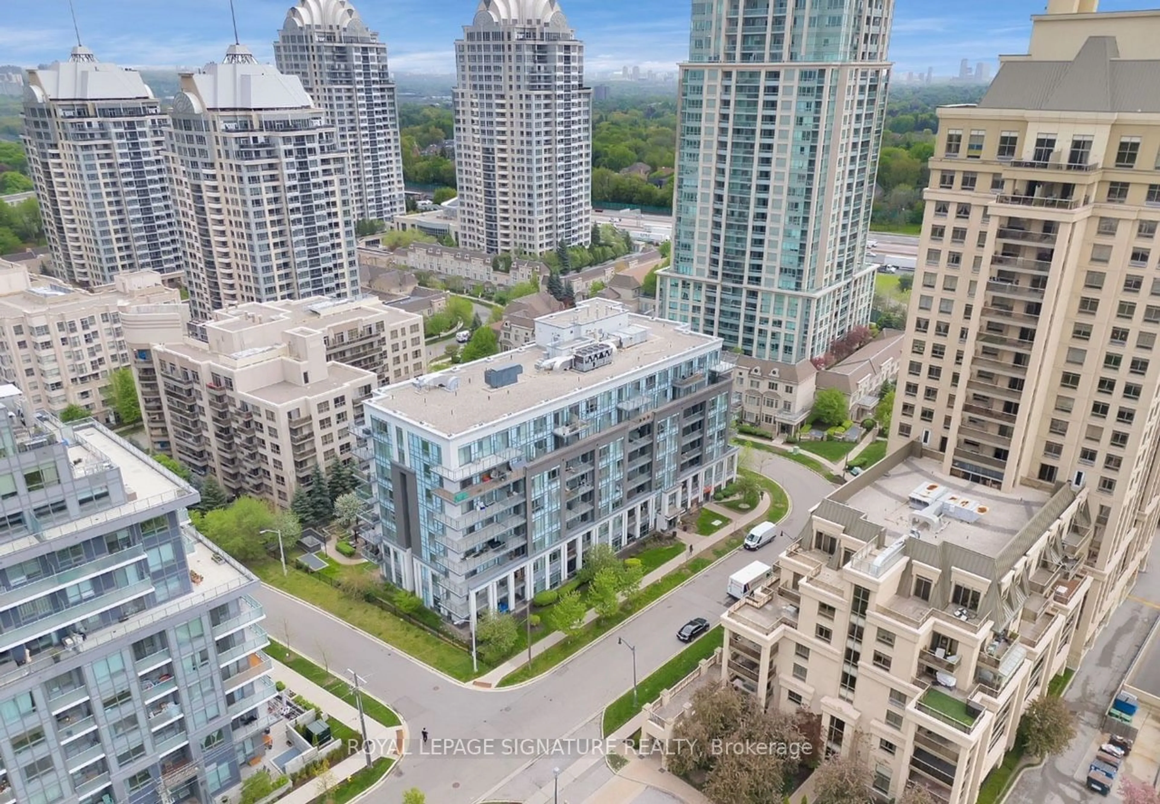 A pic from exterior of the house or condo, the view of city buildings for 17 Kenaston Gdns #602, Toronto Ontario M2K 1G7