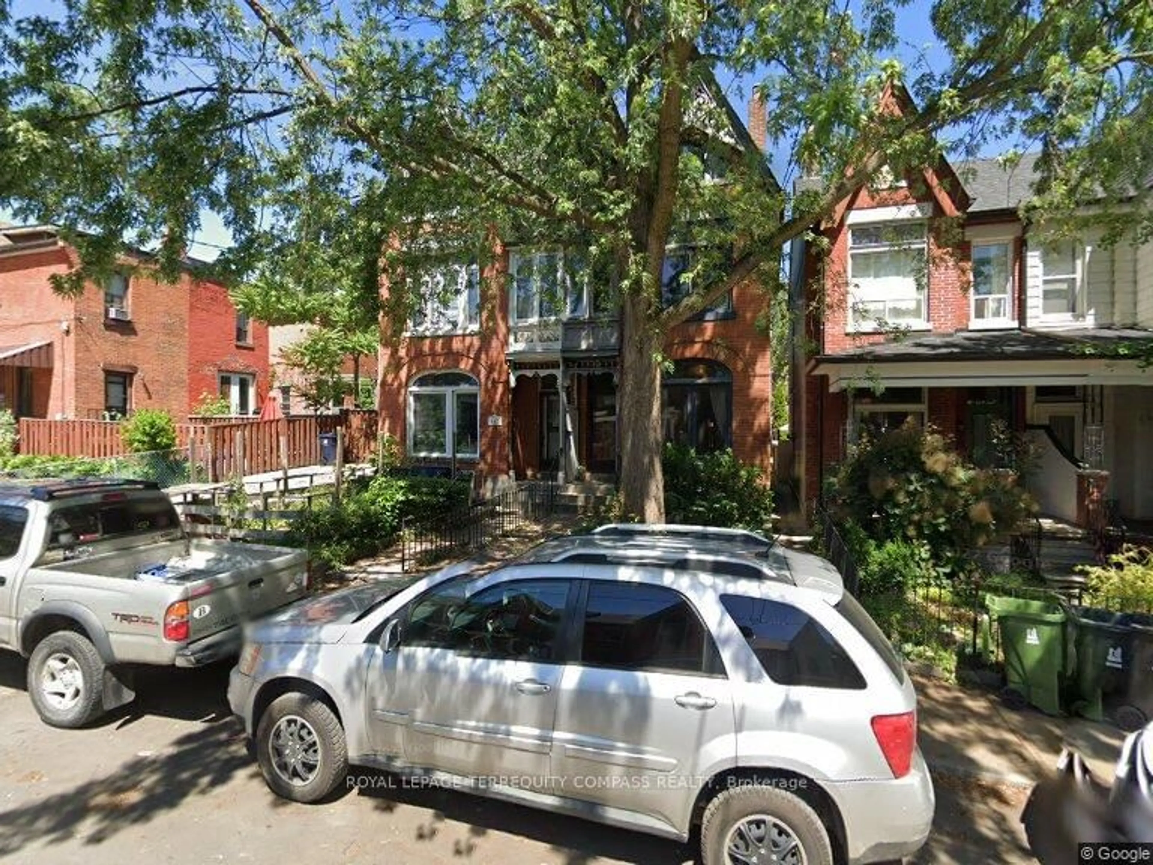 A pic from exterior of the house or condo, the street view for 147 Beaconsfield Ave, Toronto Ontario M6J 3J5