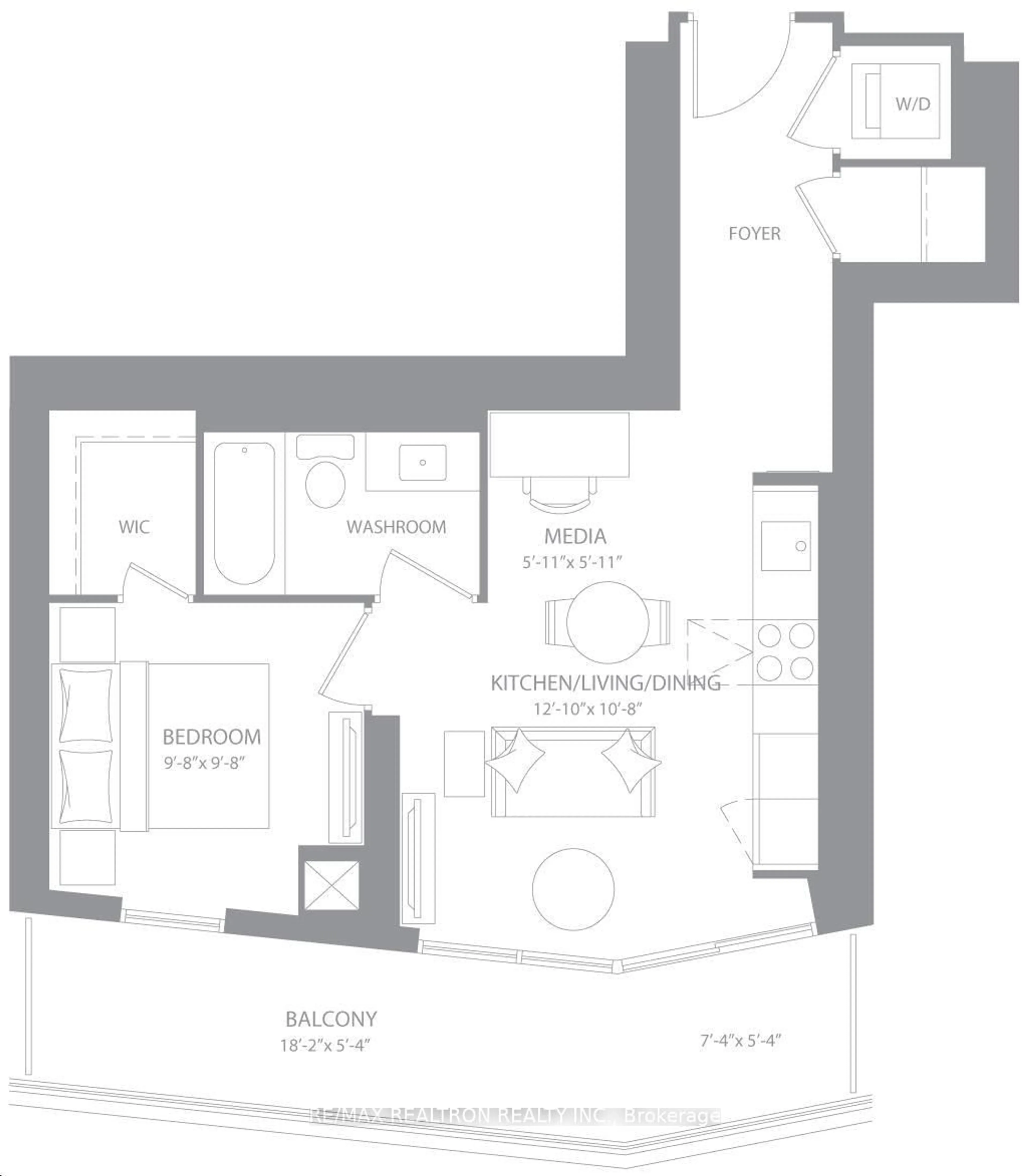 Floor plan for 2221 Yonge St #4205, Toronto Ontario M4S 2B4