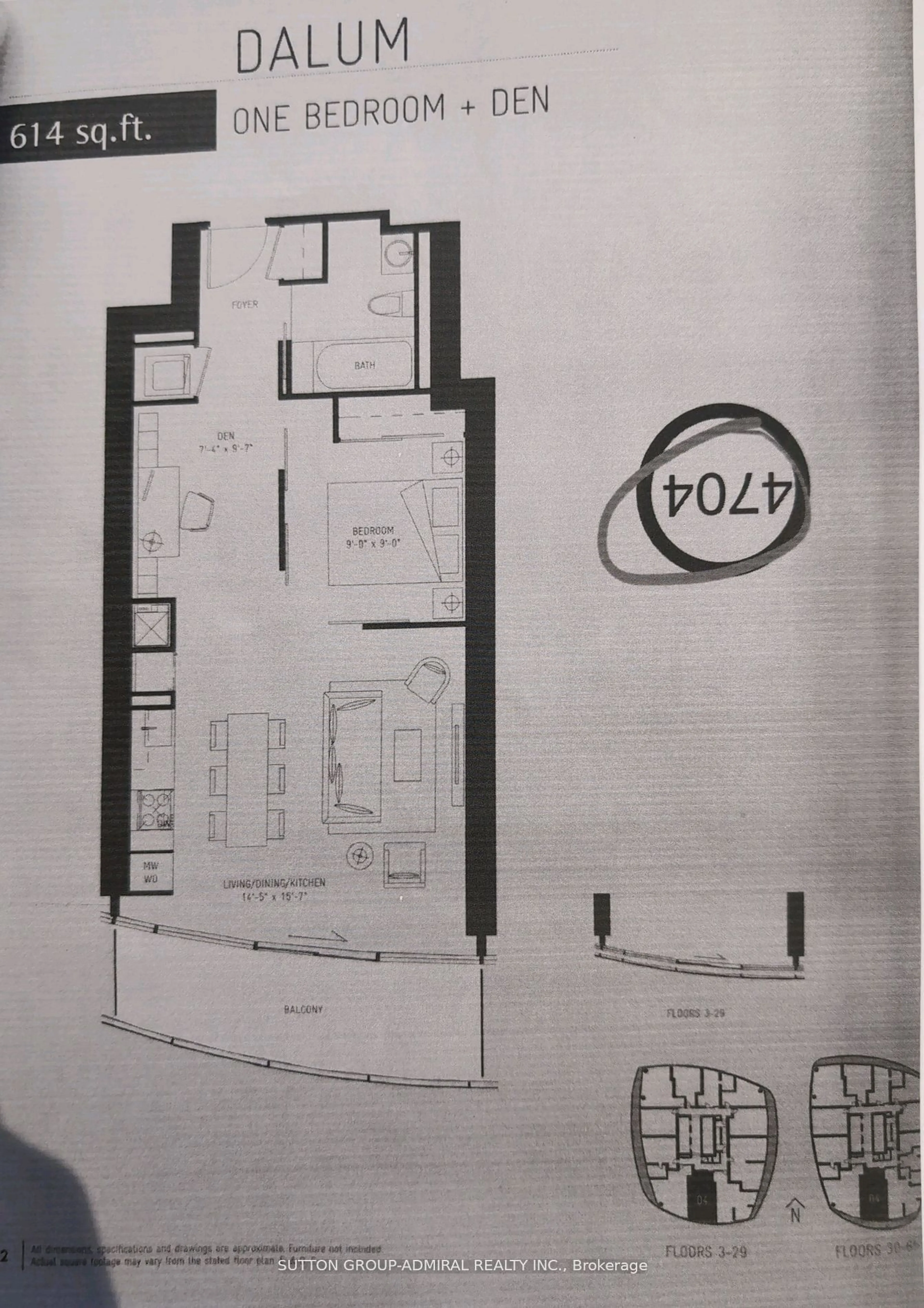 Floor plan for 14 York St #4704, Toronto Ontario M5J 0B1