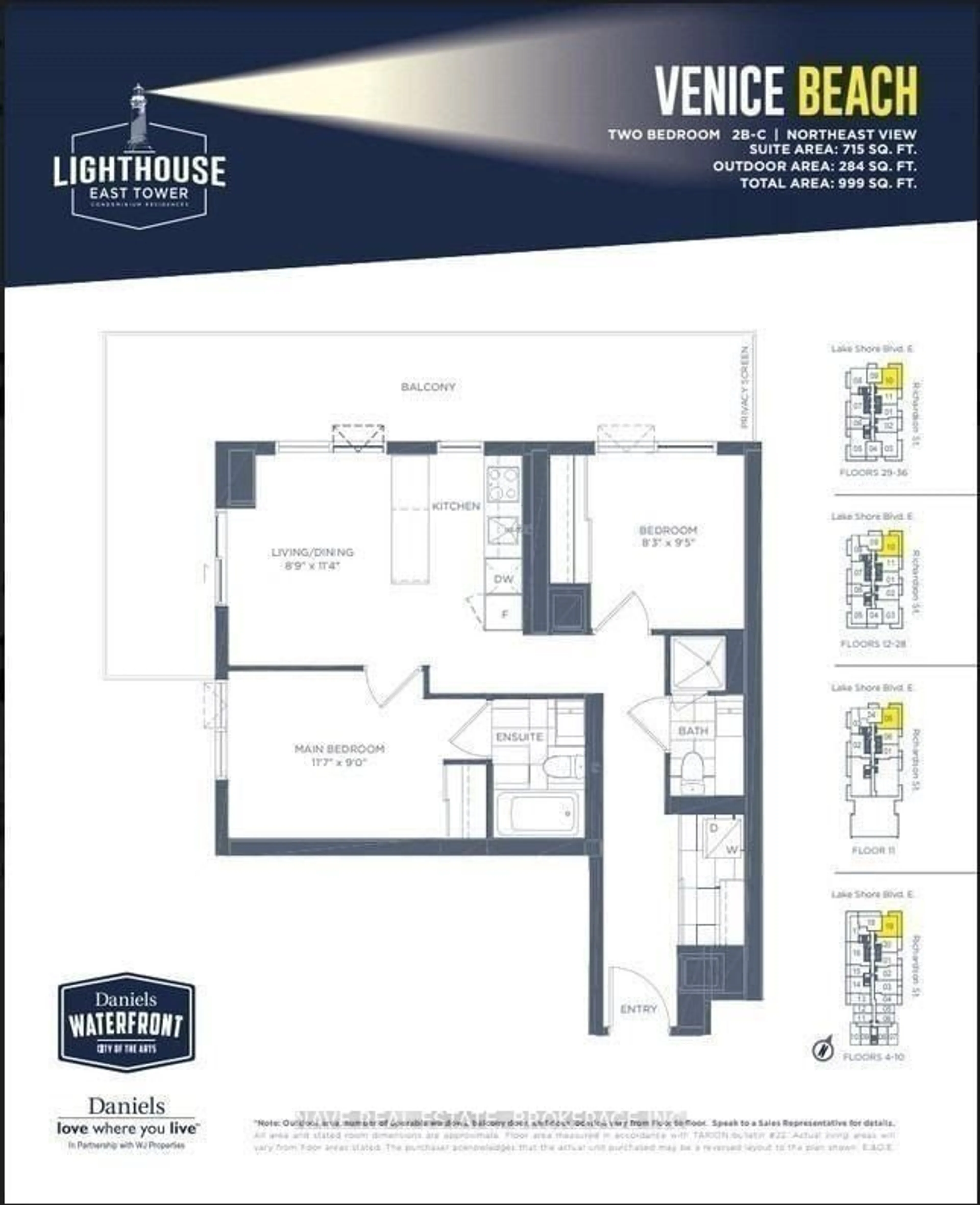 Floor plan for 20 Richardson St #2210, Toronto Ontario M5V 0S6