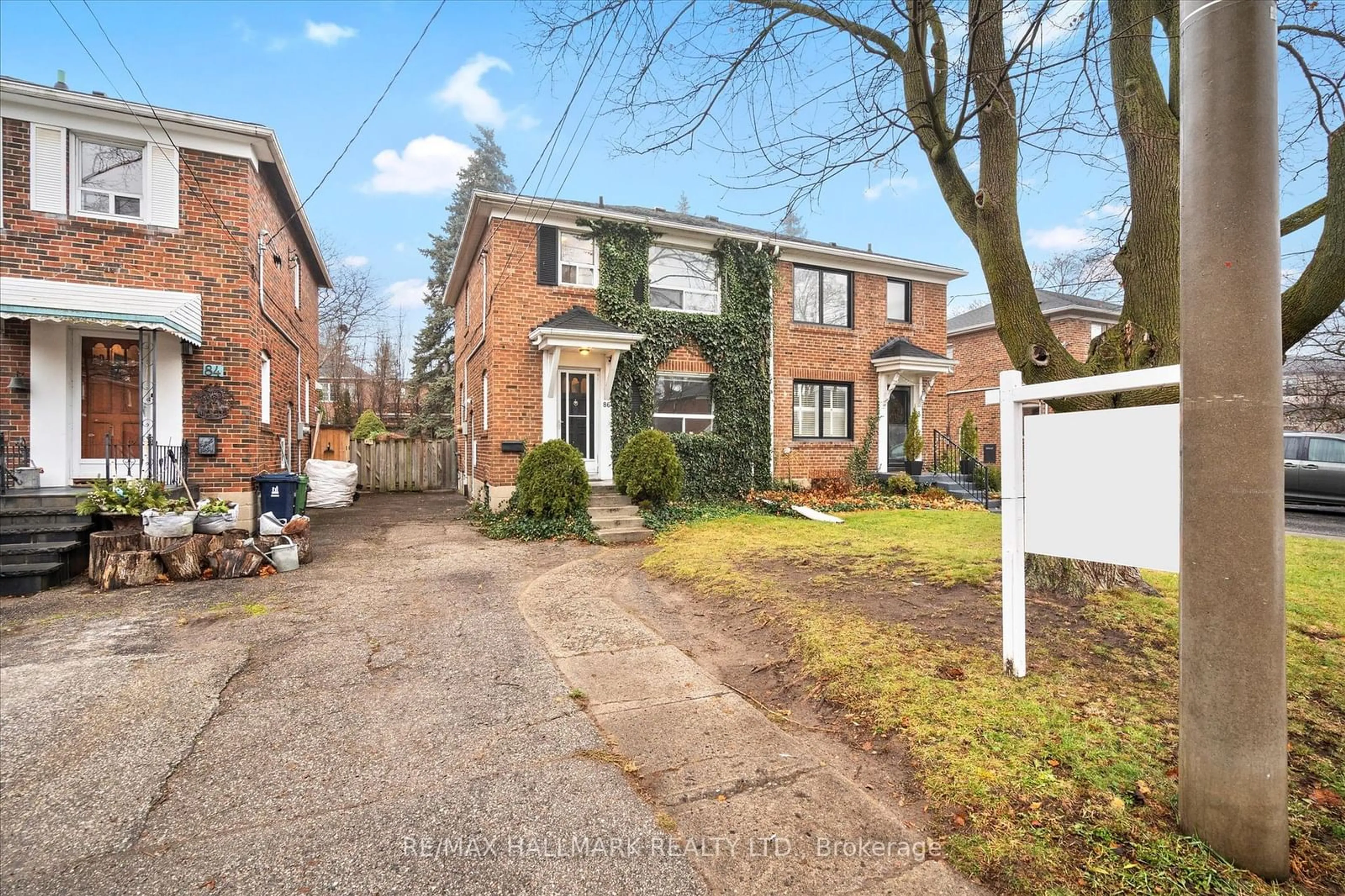 Home with brick exterior material, street for 86 Thursfield Cres, Toronto Ontario M4G 2N5