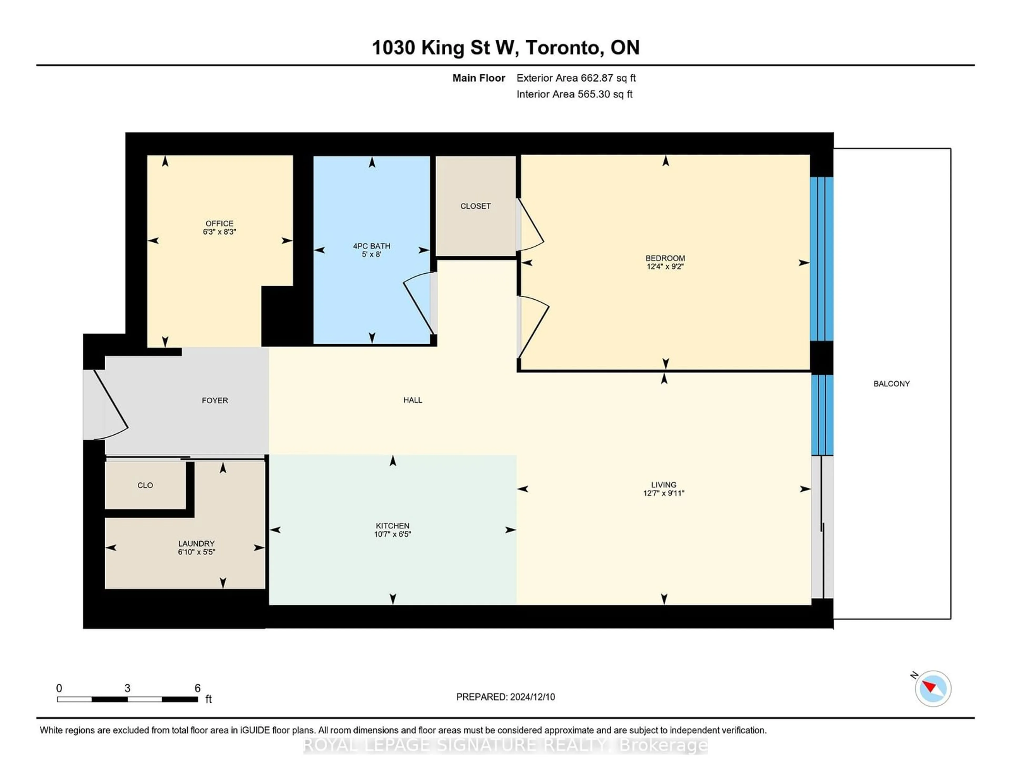 Floor plan for 1030 King St #1044, Toronto Ontario M6K 3N3