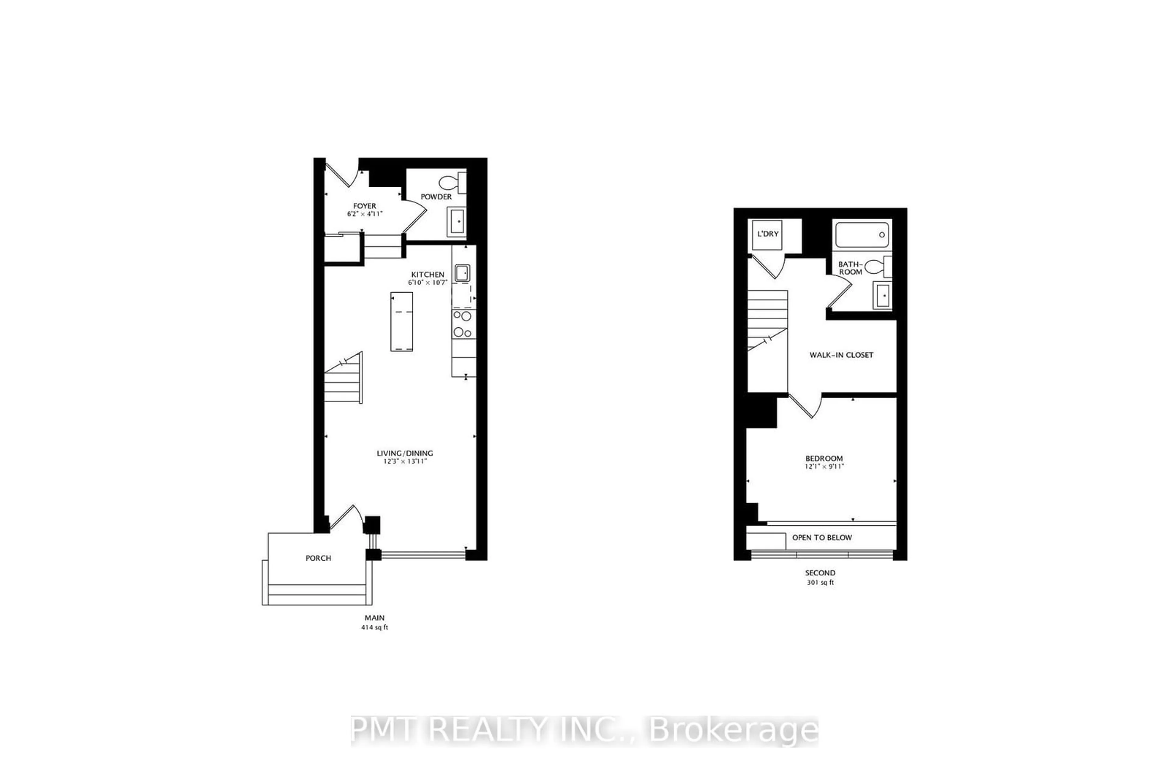 Floor plan for 1030 King Street West St #103, Toronto Ontario M6K 0B4