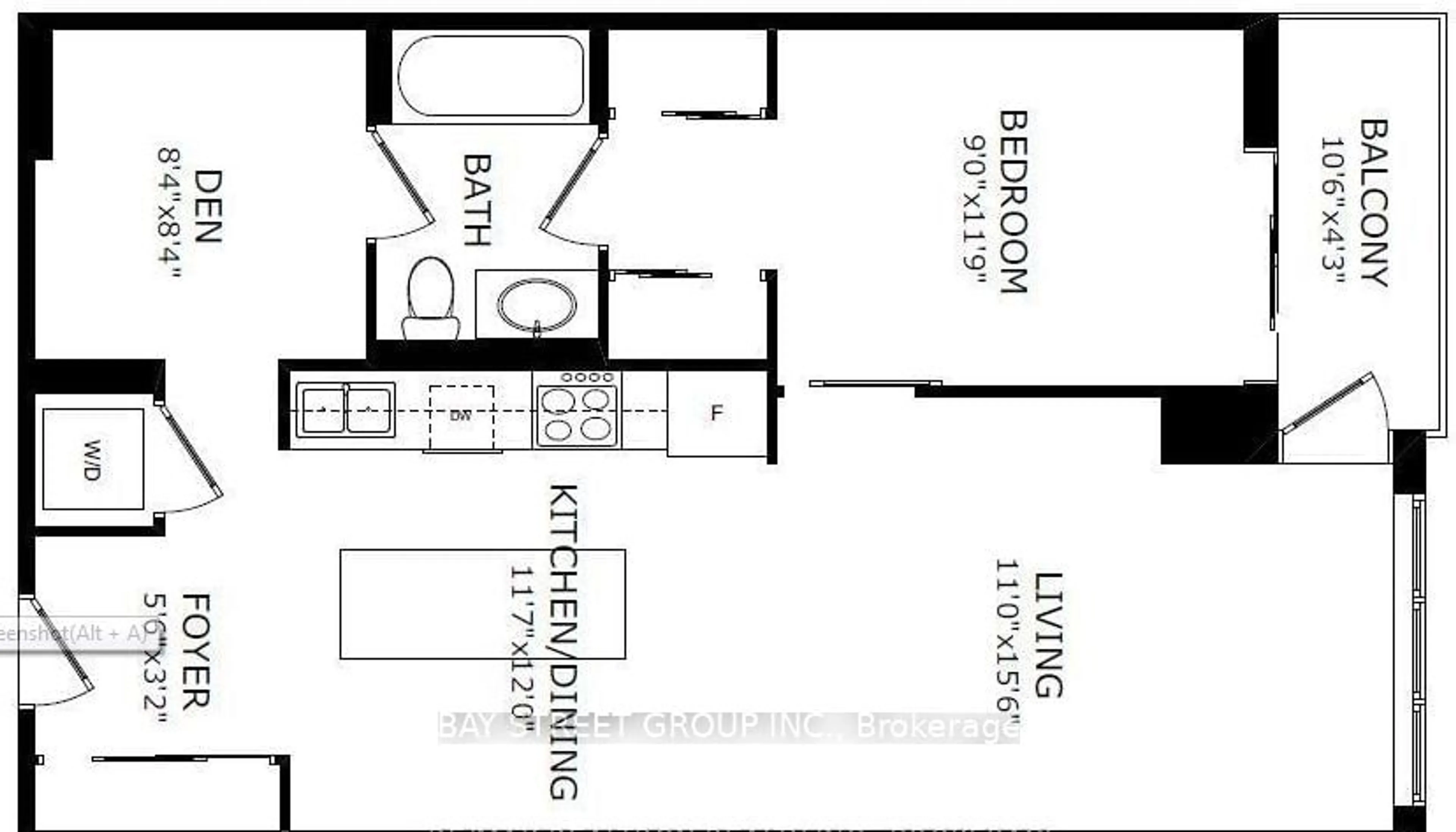 Floor plan for 26 Norton Ave #1009, Toronto Ontario M2N 0C6