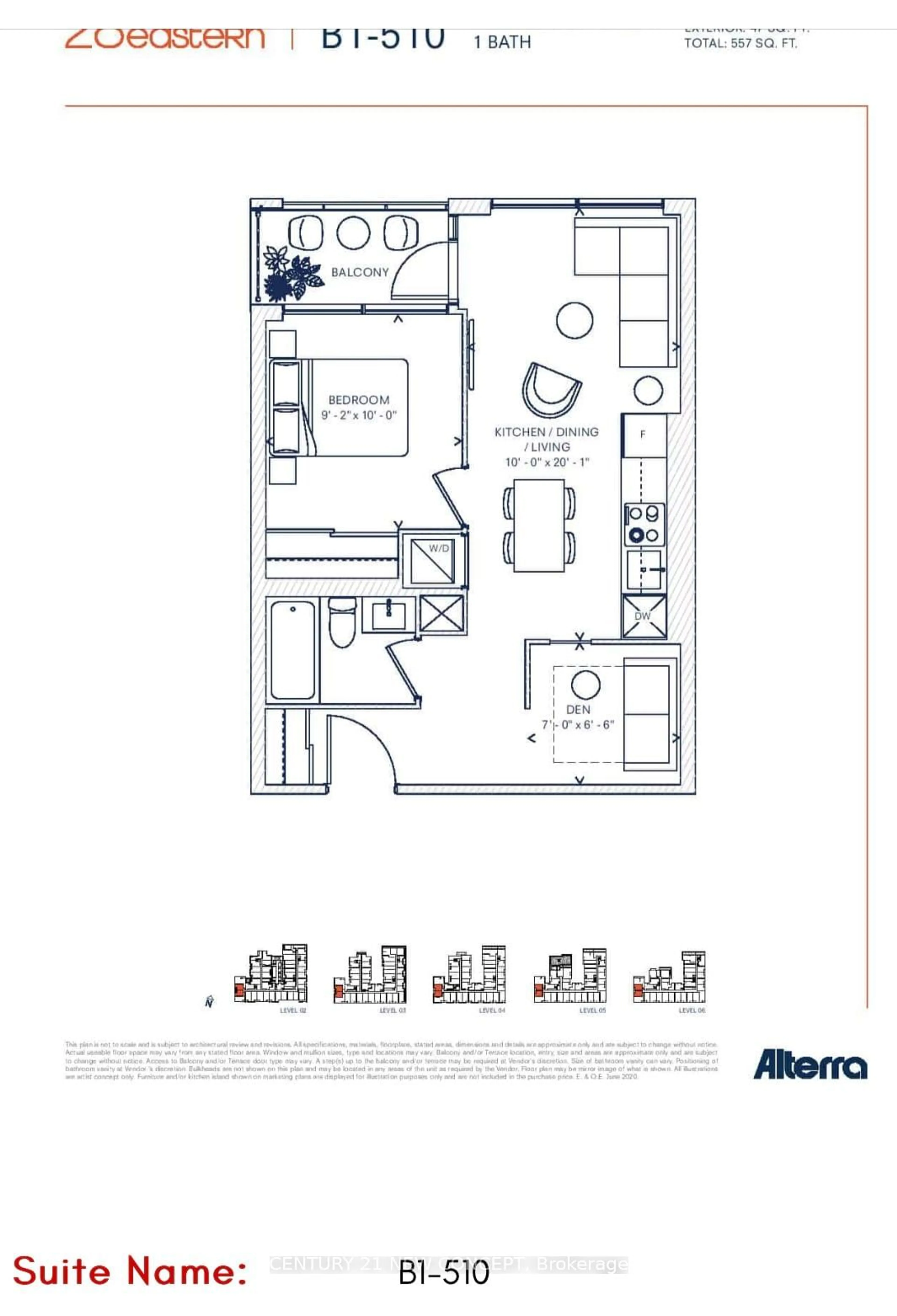 Floor plan for 28 Eastern Ave #328, Toronto Ontario M5A 1H5