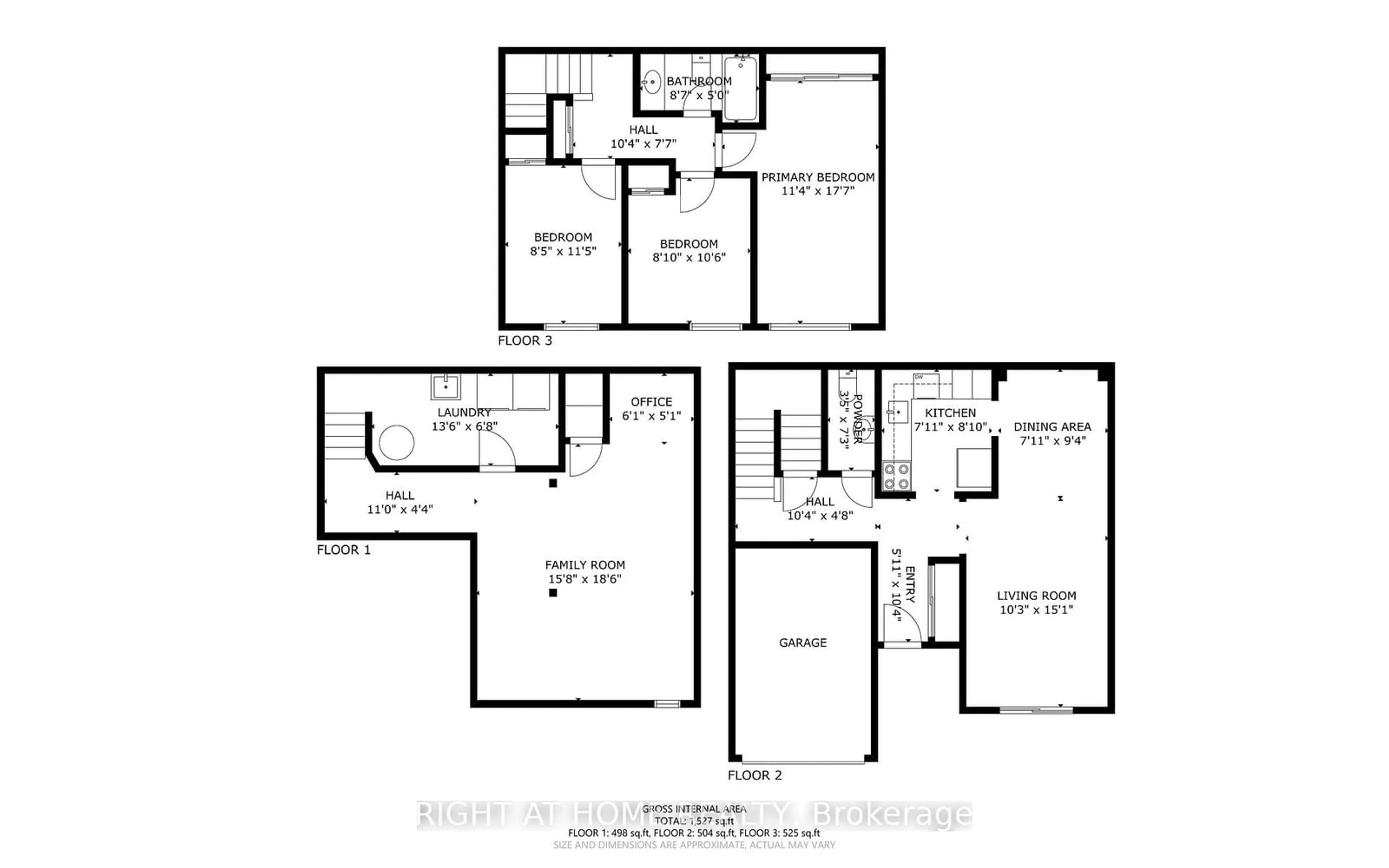 Floor plan for 12 Lace Fernway, Toronto Ontario M2J 4L9