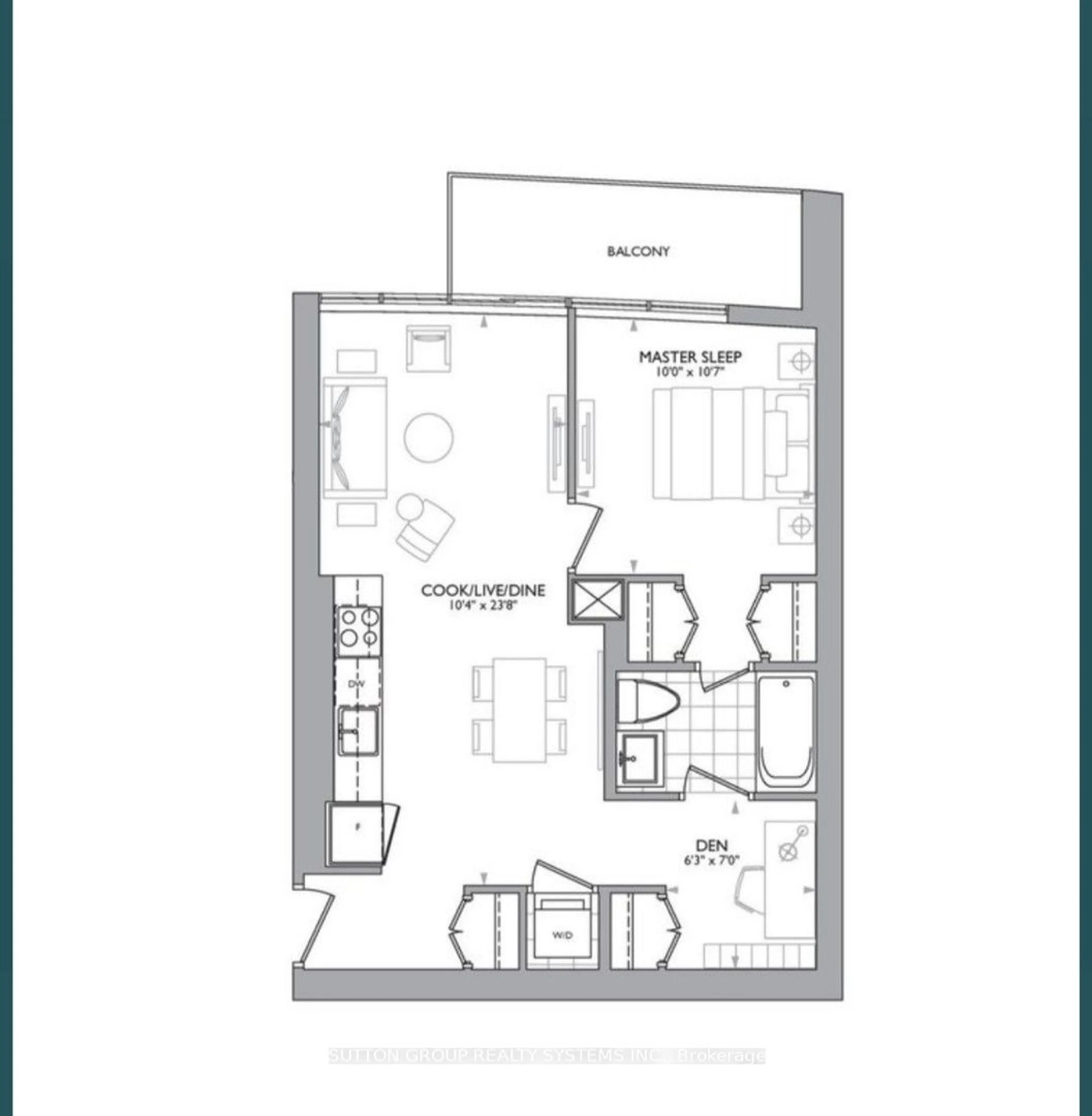 Floor plan for 98 Lilian St #3016, Toronto Ontario M4S 0A5