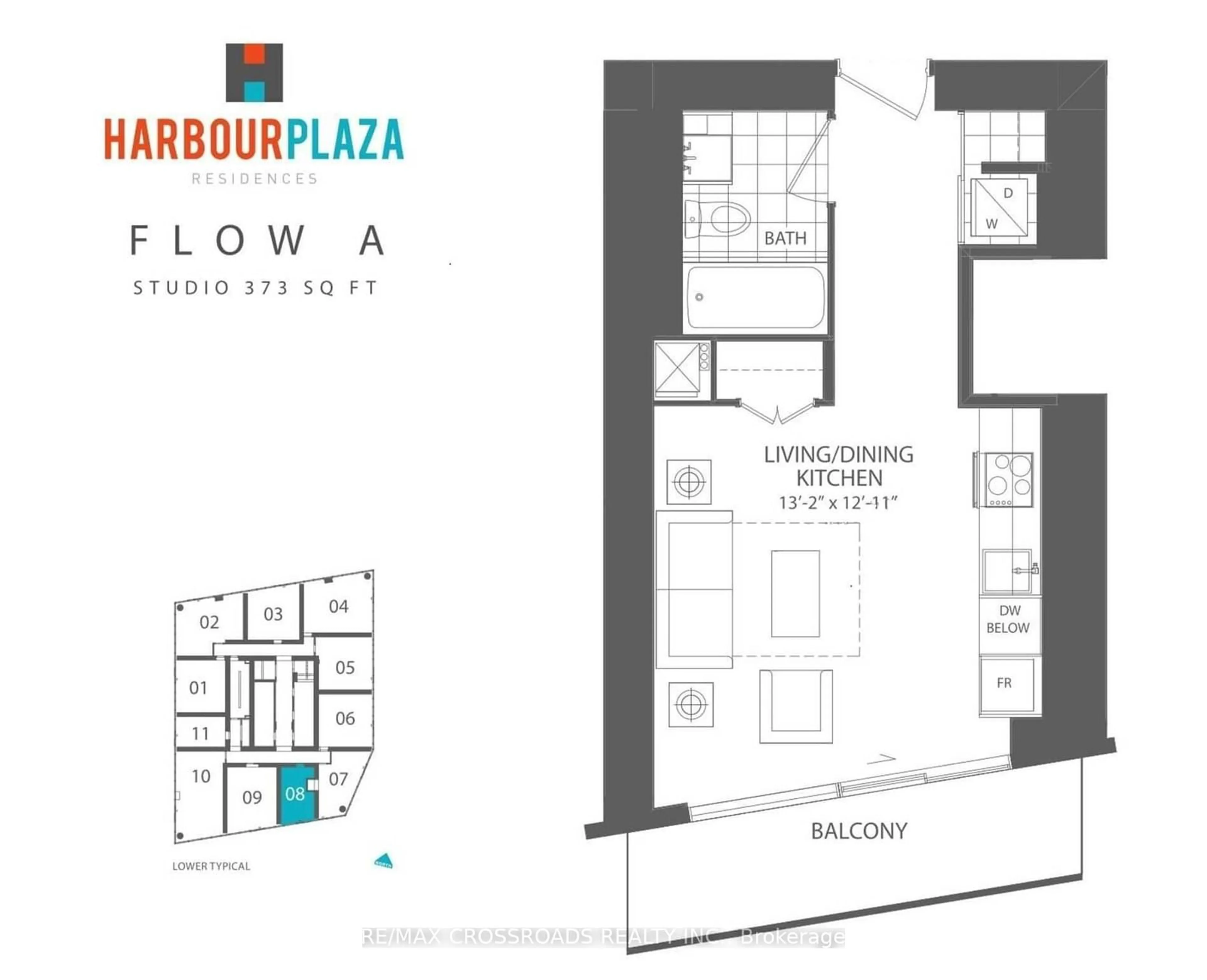 Floor plan for 100 Harbour St #5208, Toronto Ontario M5J 0B5