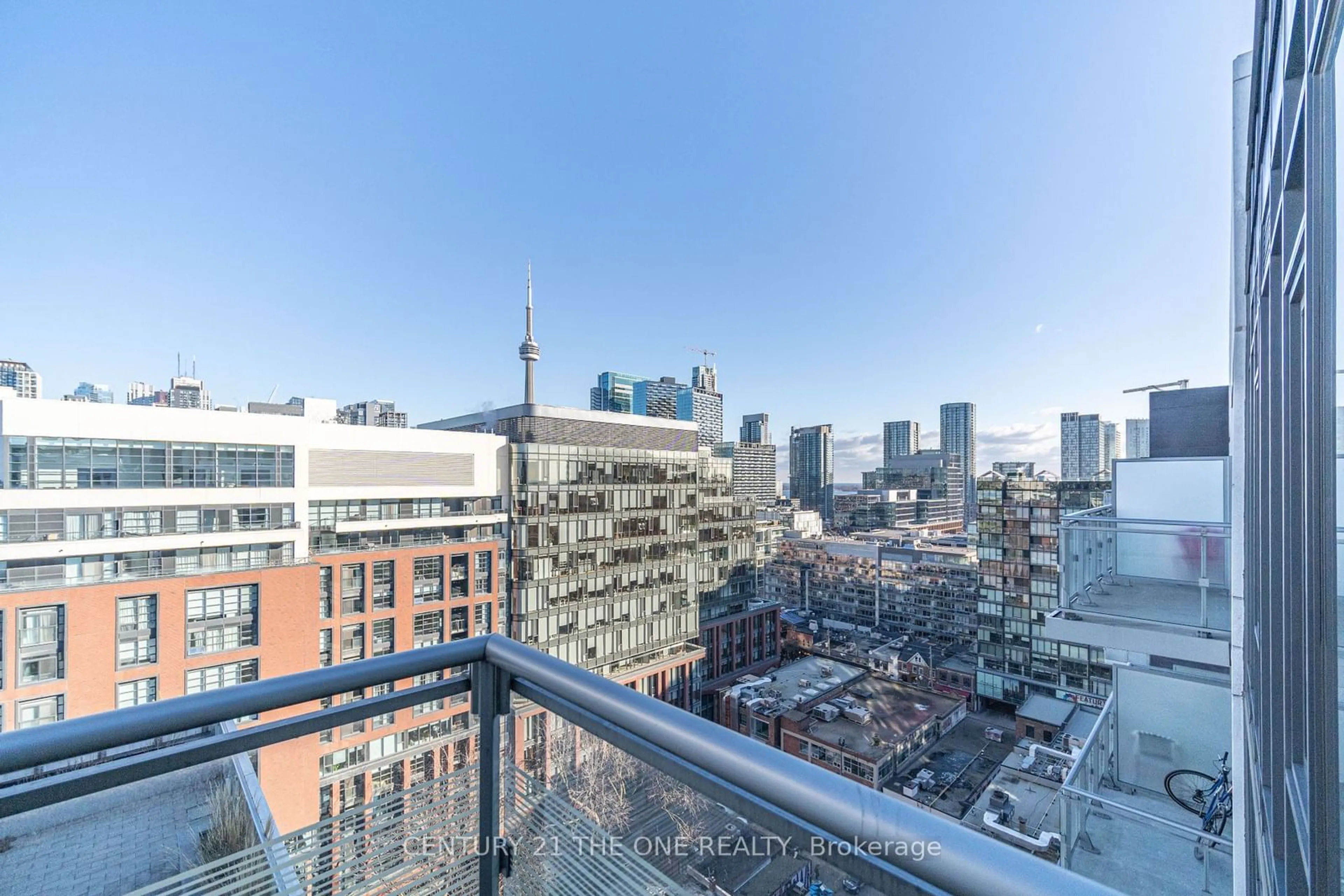 Balcony in the apartment, city buildings view from balcony for 525 Adelaide St #PH20, Toronto Ontario M5V 0N7