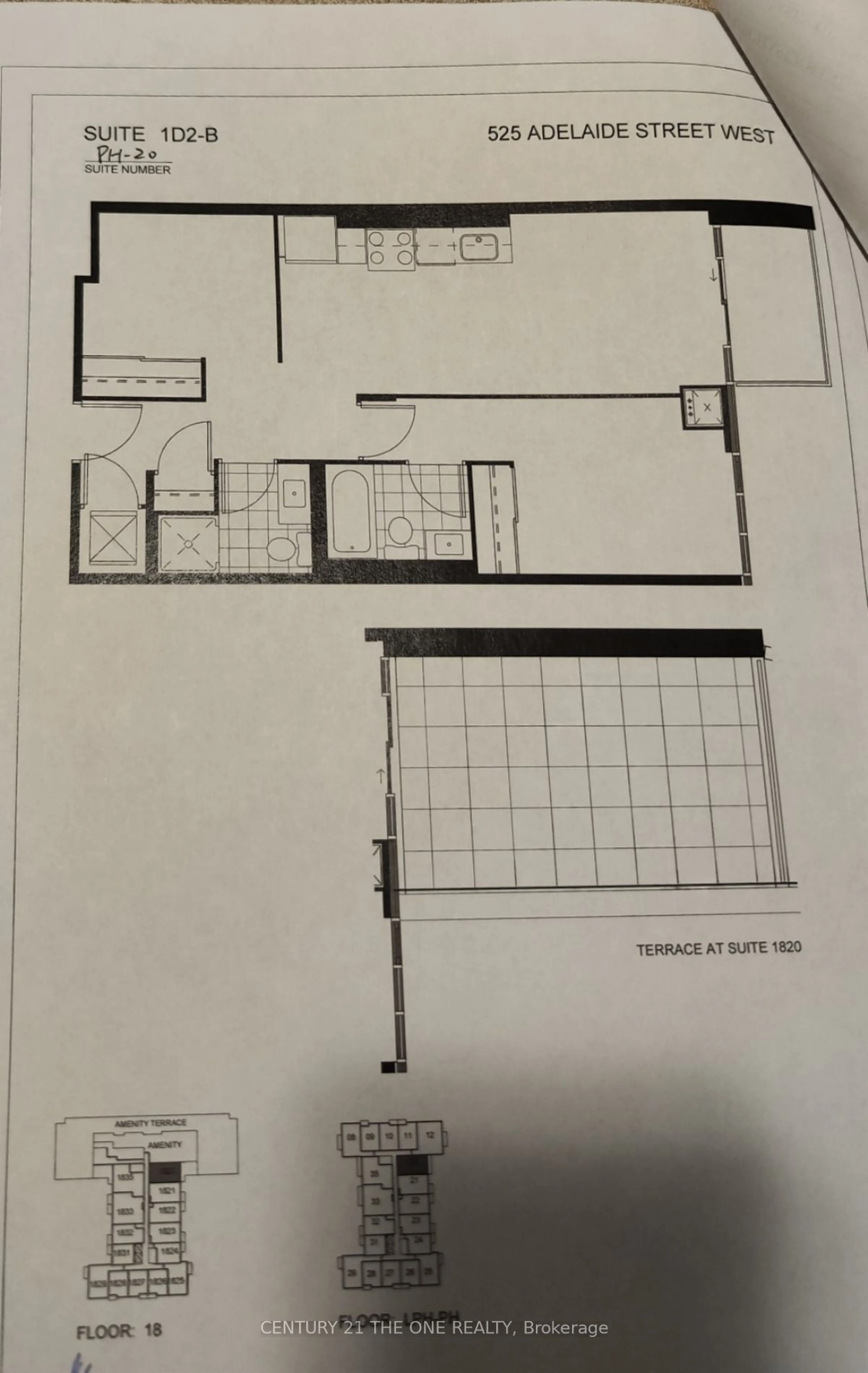 Floor plan for 525 Adelaide St #PH20, Toronto Ontario M5V 0N7